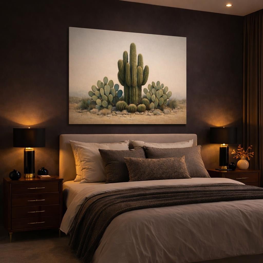 Wabi Sabi Cactus Cacti Nature - Canvas Wall Art Print - YesArtYes
