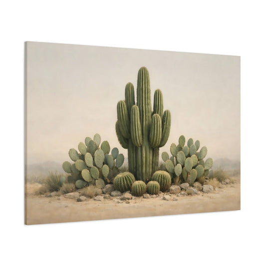 Wabi Sabi Cactus Cacti Nature - Canvas Wall Art Print - YesArtYes