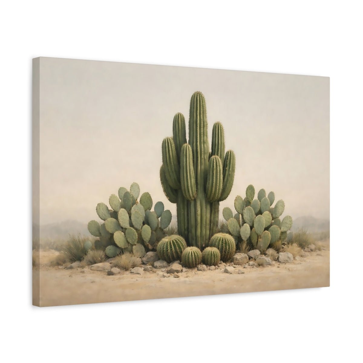 Wabi Sabi Cactus Cacti Nature - Canvas Wall Art Print - YesArtYes