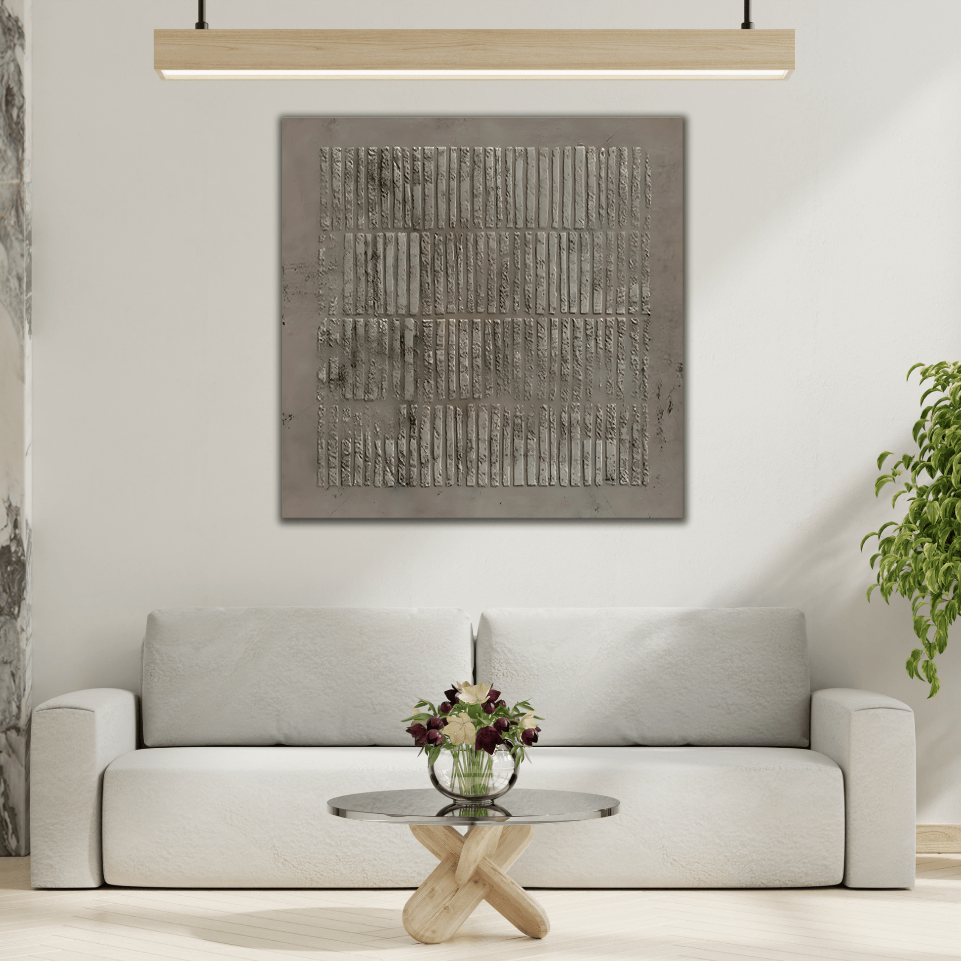 Wabi - Sabi Canvas 3D Minimalist Texture Print - Neutral Wall Art - YesArtYes