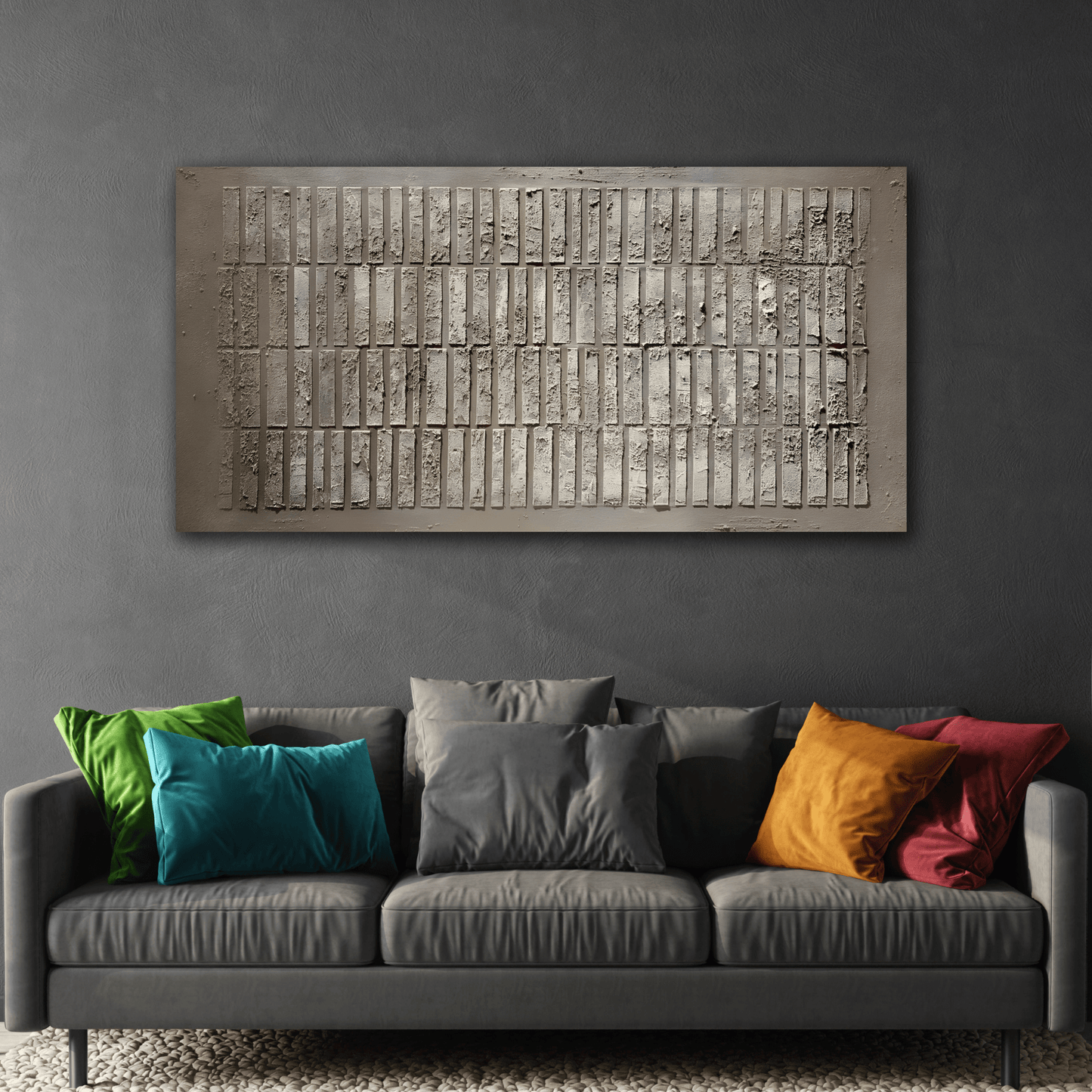 Wabi - Sabi Canvas Wall Art 3D Minimalist Brown Print on Canvas - YesArtYes