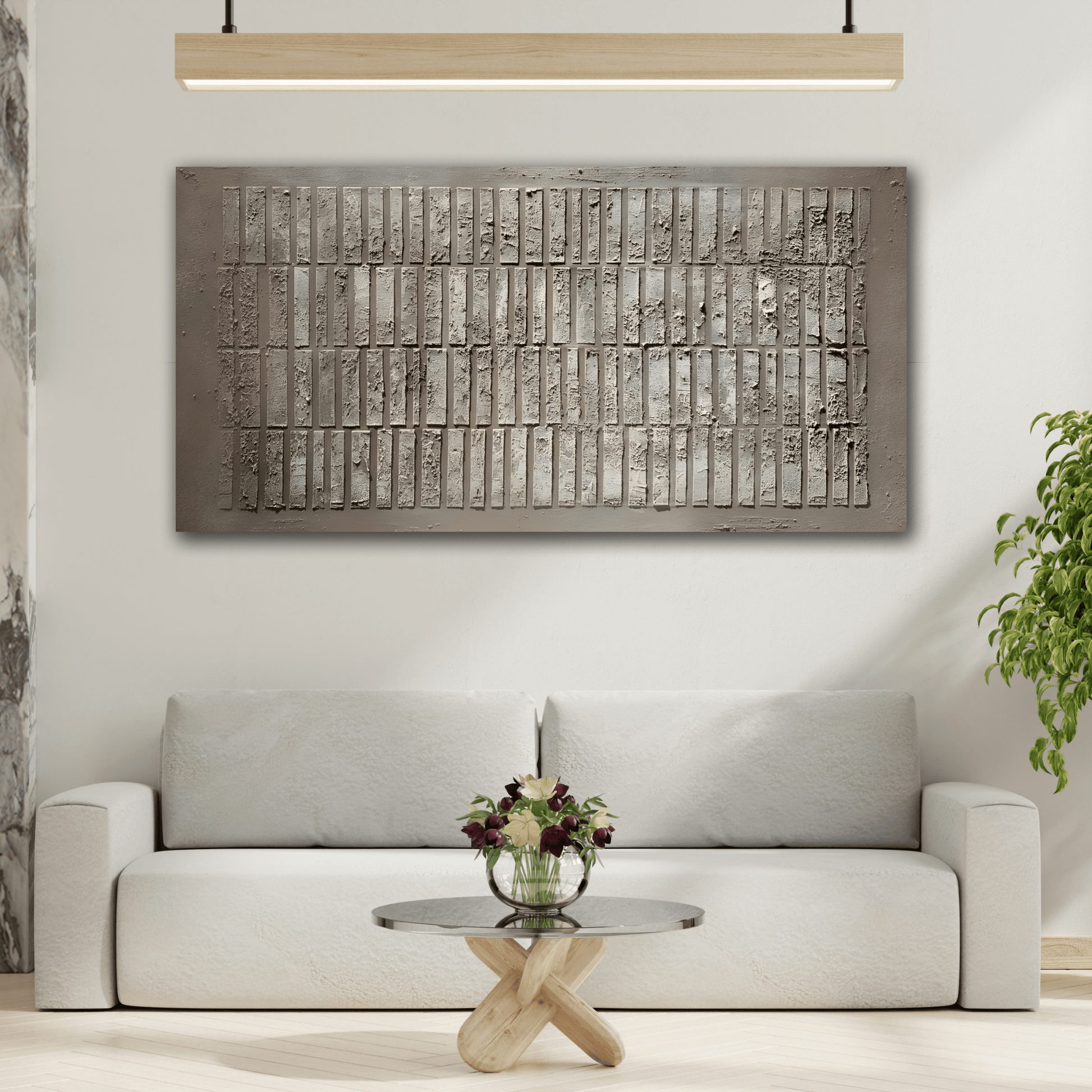 Wabi - Sabi Canvas Wall Art 3D Minimalist Brown Print on Canvas - YesArtYes