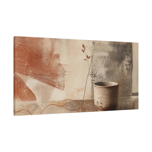 Wabi Sabi Ceramic Cup Canvas Print Wall Art – Living Room Decor, Above Console Table - YesArtYes