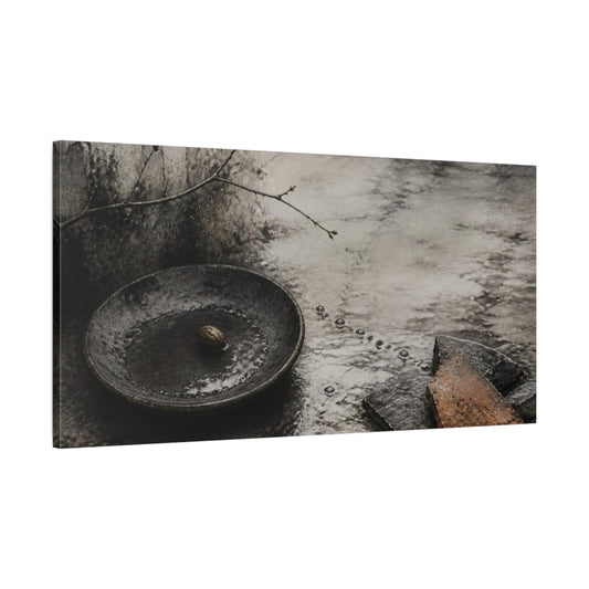 Wabi Sabi Ceramic Plate Canvas Print – Living Room, Above Console Table - YesArtYes
