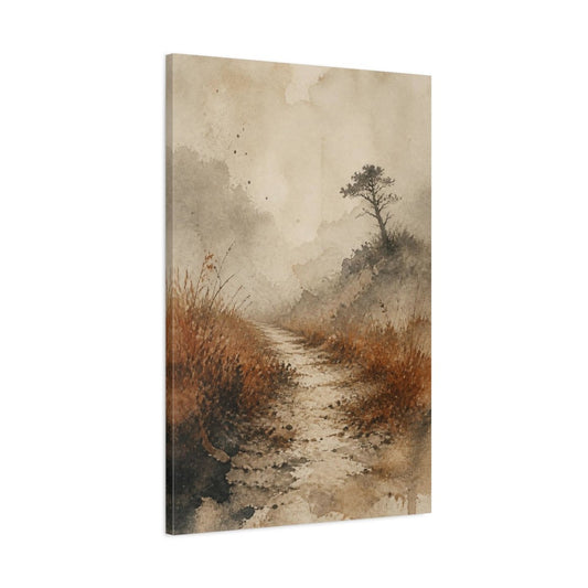Wabi Sabi Gravel Path Canvas Print Wall Art – Living Room Decor, Above Console Table - YesArtYes