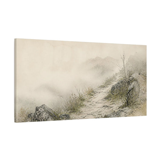 Wabi Sabi Hillside Path Canvas Print – Living Room, Above Couch - YesArtYes
