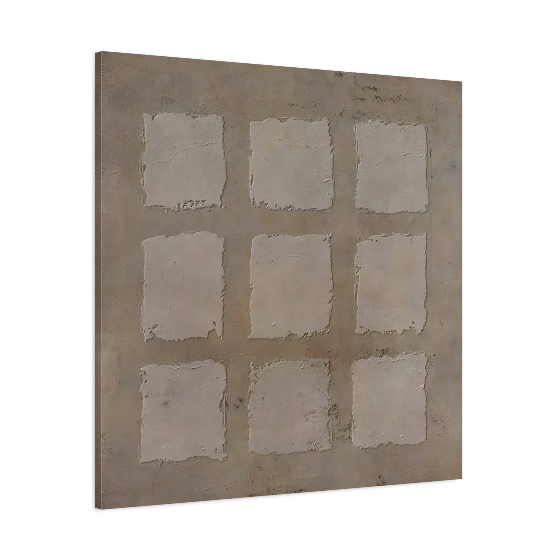 Wabi - Sabi Japanese Canvas Print - Brown Neutral Bohemian 3d Minimalist Wall Art - YesArtYes