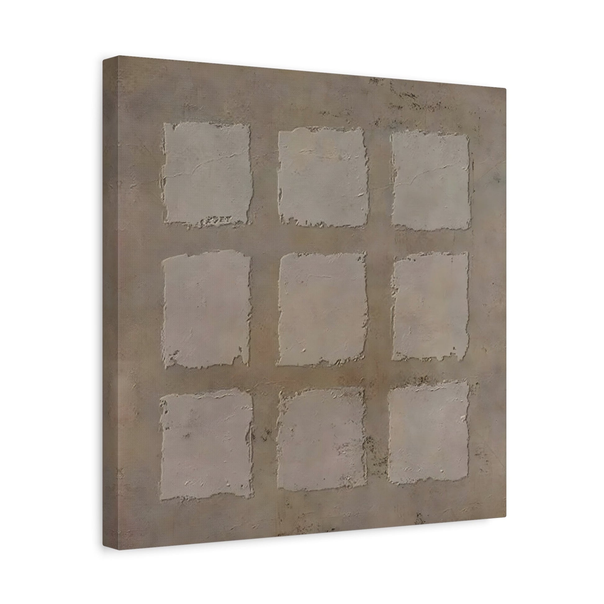Wabi - Sabi Japanese Canvas Print - Brown Neutral Bohemian 3d Minimalist Wall Art - YesArtYes