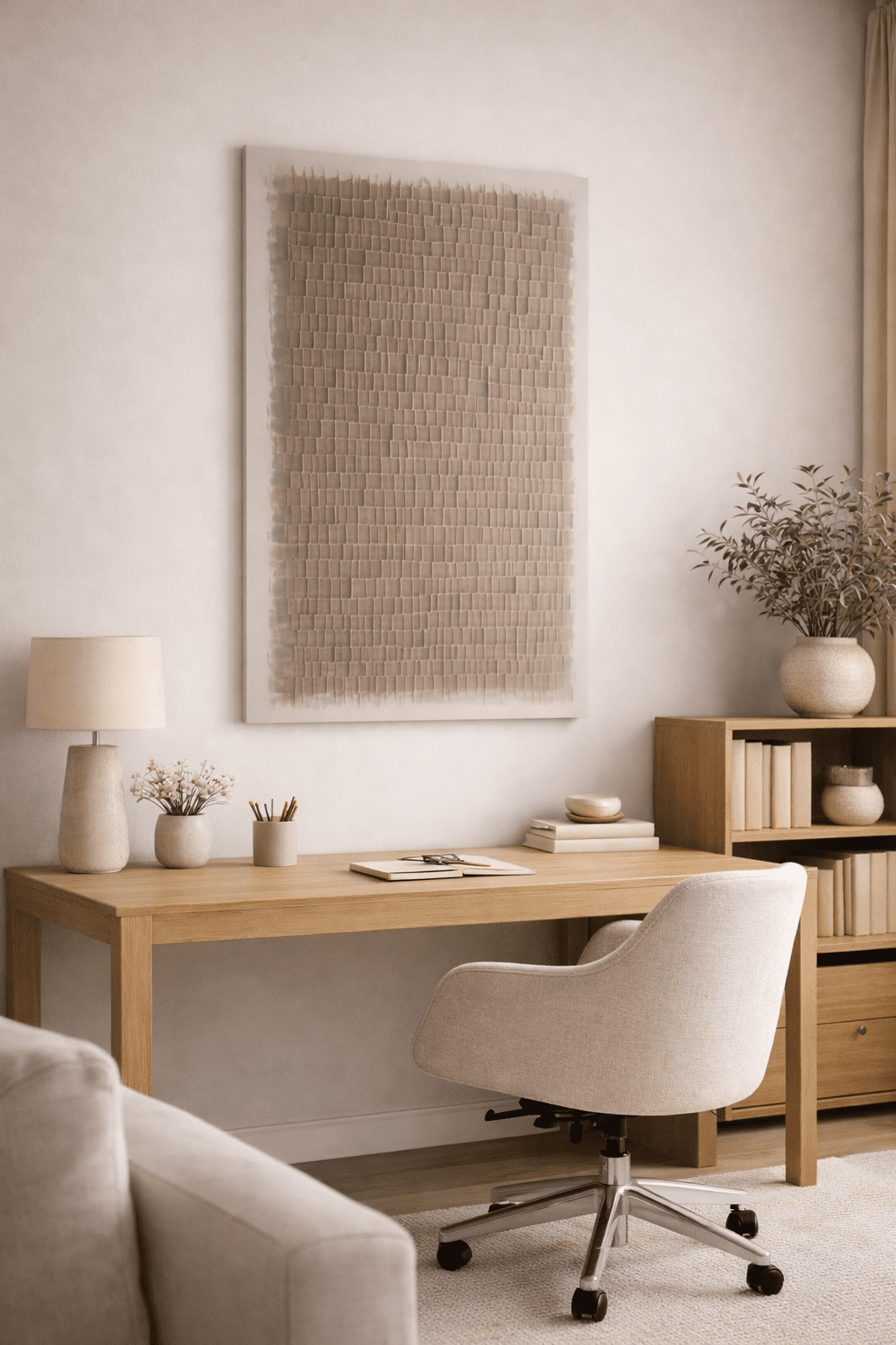 Wabi Sabi Minimalist Brown Abstract - Canvas Wall Art Print - YesArtYes