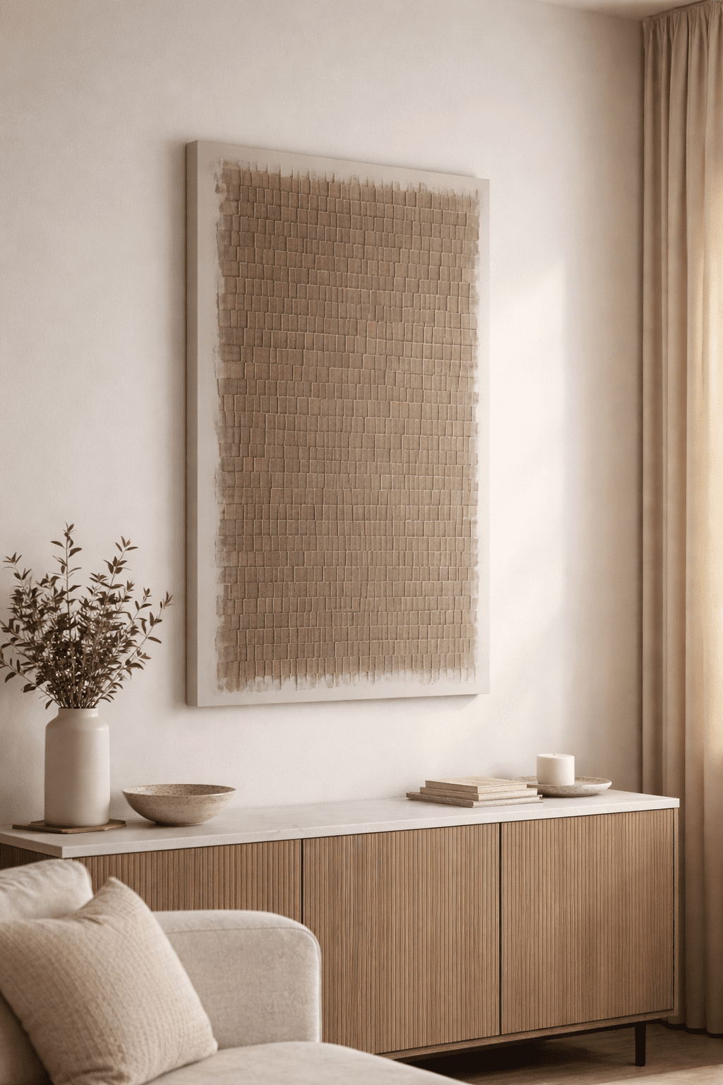 Wabi Sabi Minimalist Brown Abstract - Canvas Wall Art Print - YesArtYes