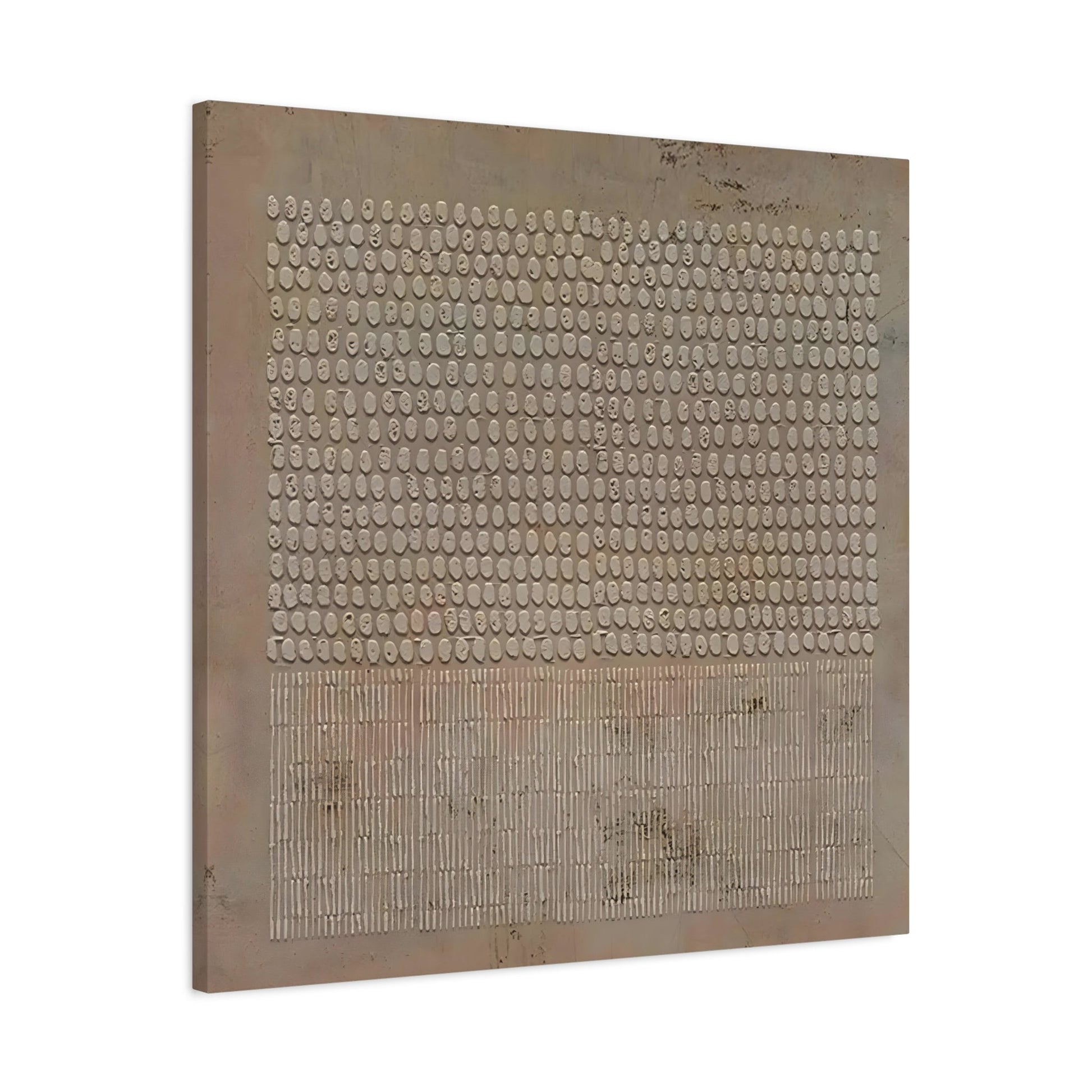 Wabi - Sabi Minimalist Brown Canvas Print - Abstract Brown Bohemian Wall Art - YesArtYes