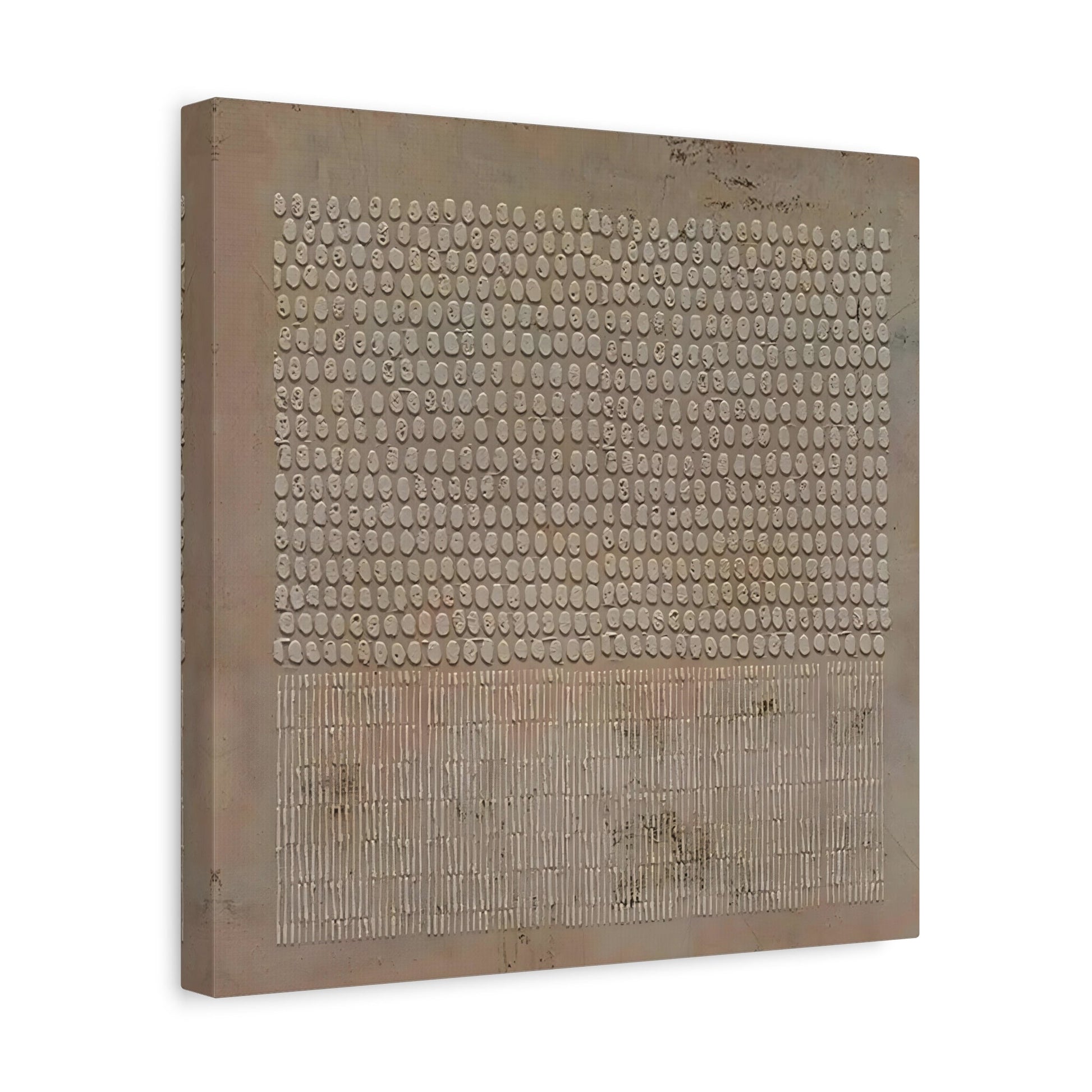Wabi - Sabi Minimalist Brown Canvas Print - Abstract Brown Bohemian Wall Art - YesArtYes