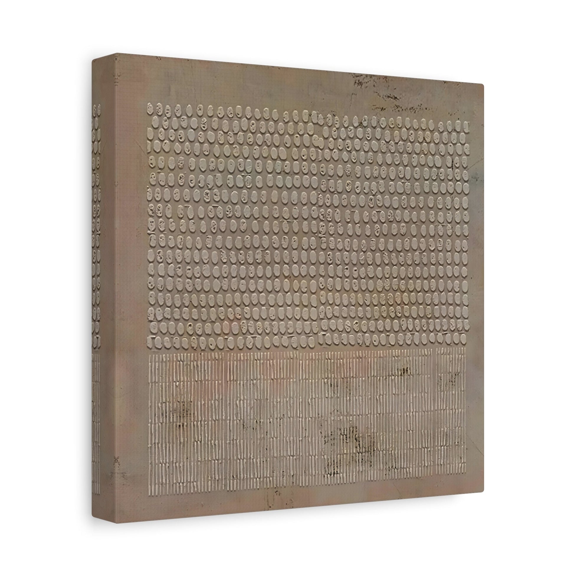 Wabi - Sabi Minimalist Brown Canvas Print - Abstract Brown Bohemian Wall Art - YesArtYes