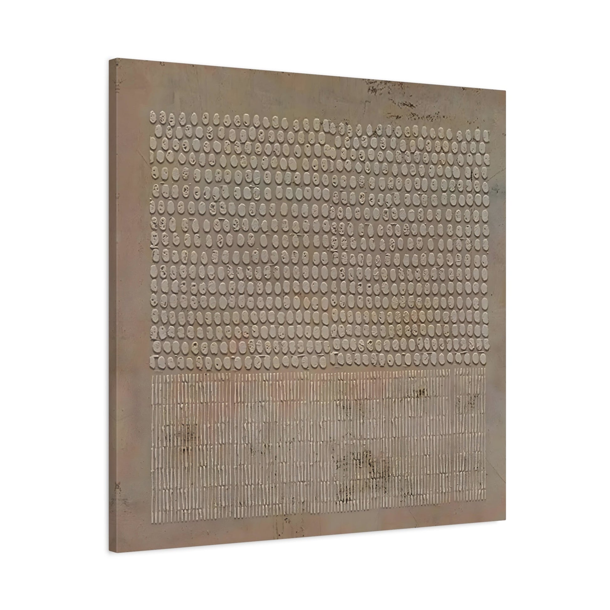 Wabi - Sabi Minimalist Brown Canvas Print - Abstract Brown Bohemian Wall Art - YesArtYes