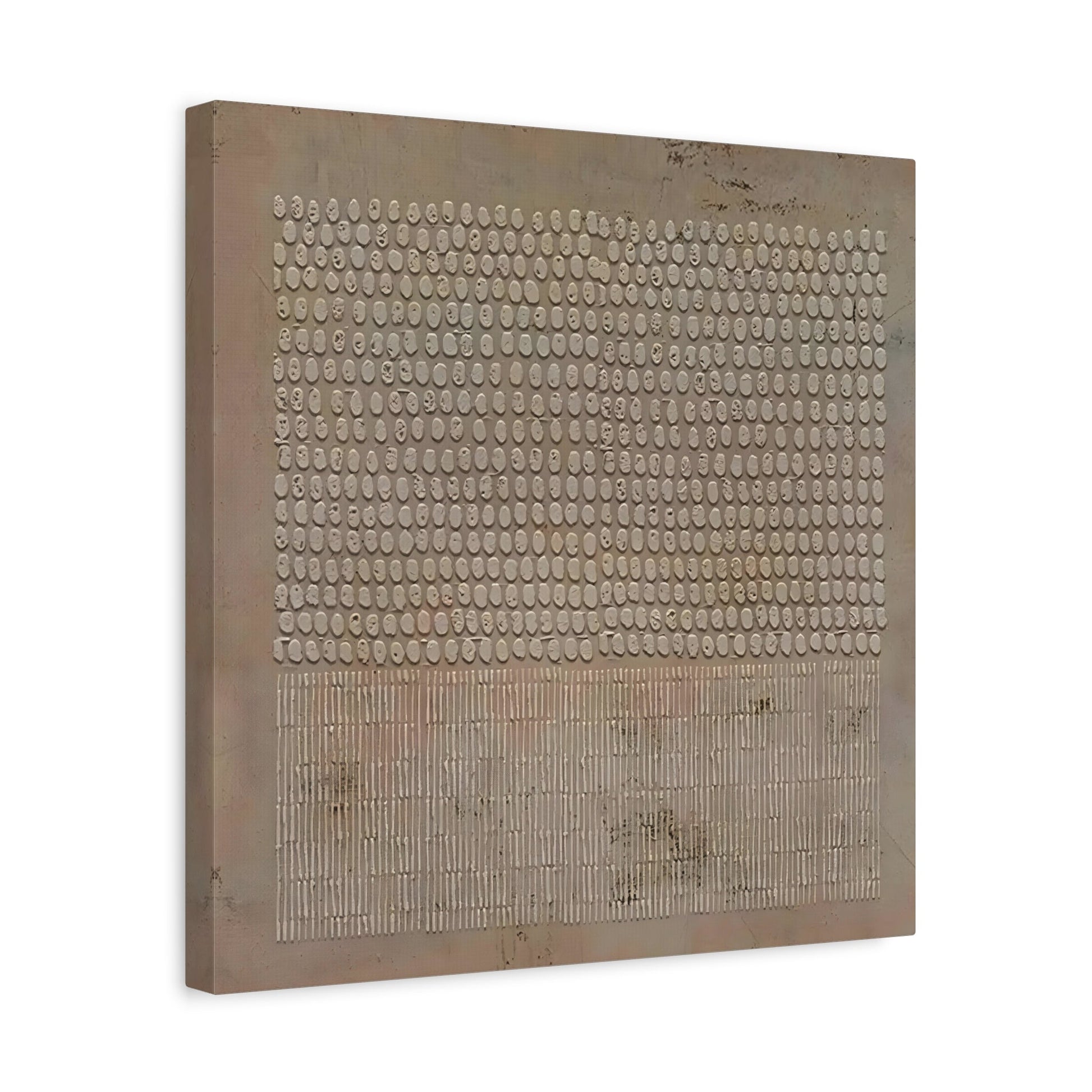 Wabi - Sabi Minimalist Brown Canvas Print - Abstract Brown Bohemian Wall Art - YesArtYes