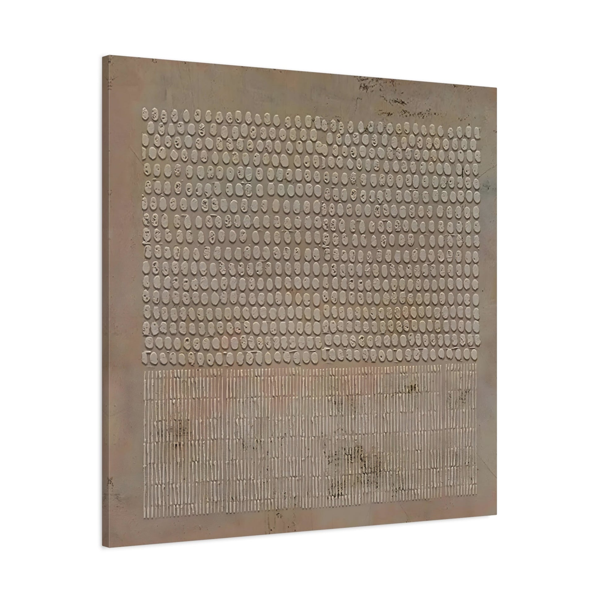 Wabi - Sabi Minimalist Brown Canvas Print - Abstract Brown Bohemian Wall Art - YesArtYes