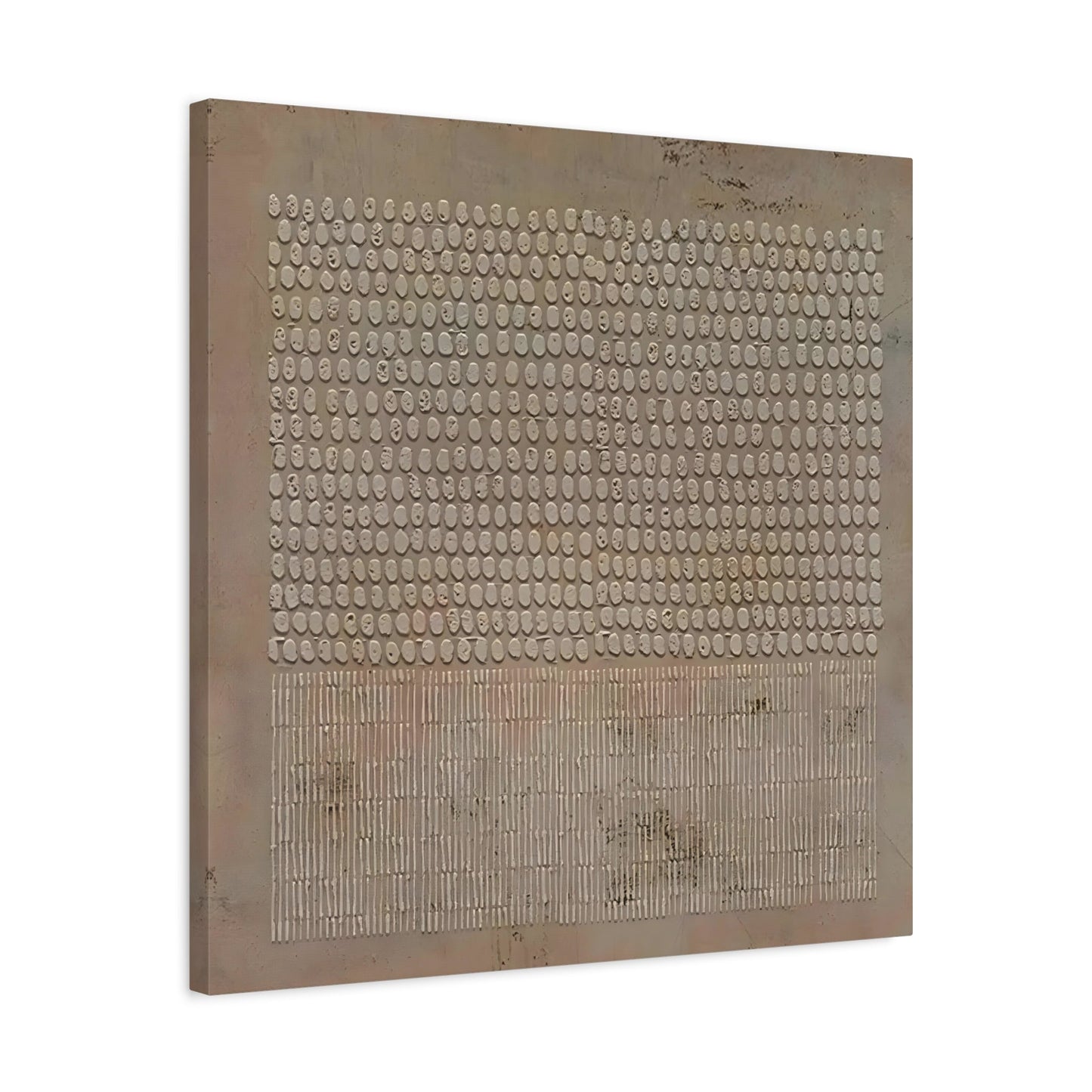 Wabi - Sabi Minimalist Brown Canvas Print - Abstract Brown Bohemian Wall Art - YesArtYes