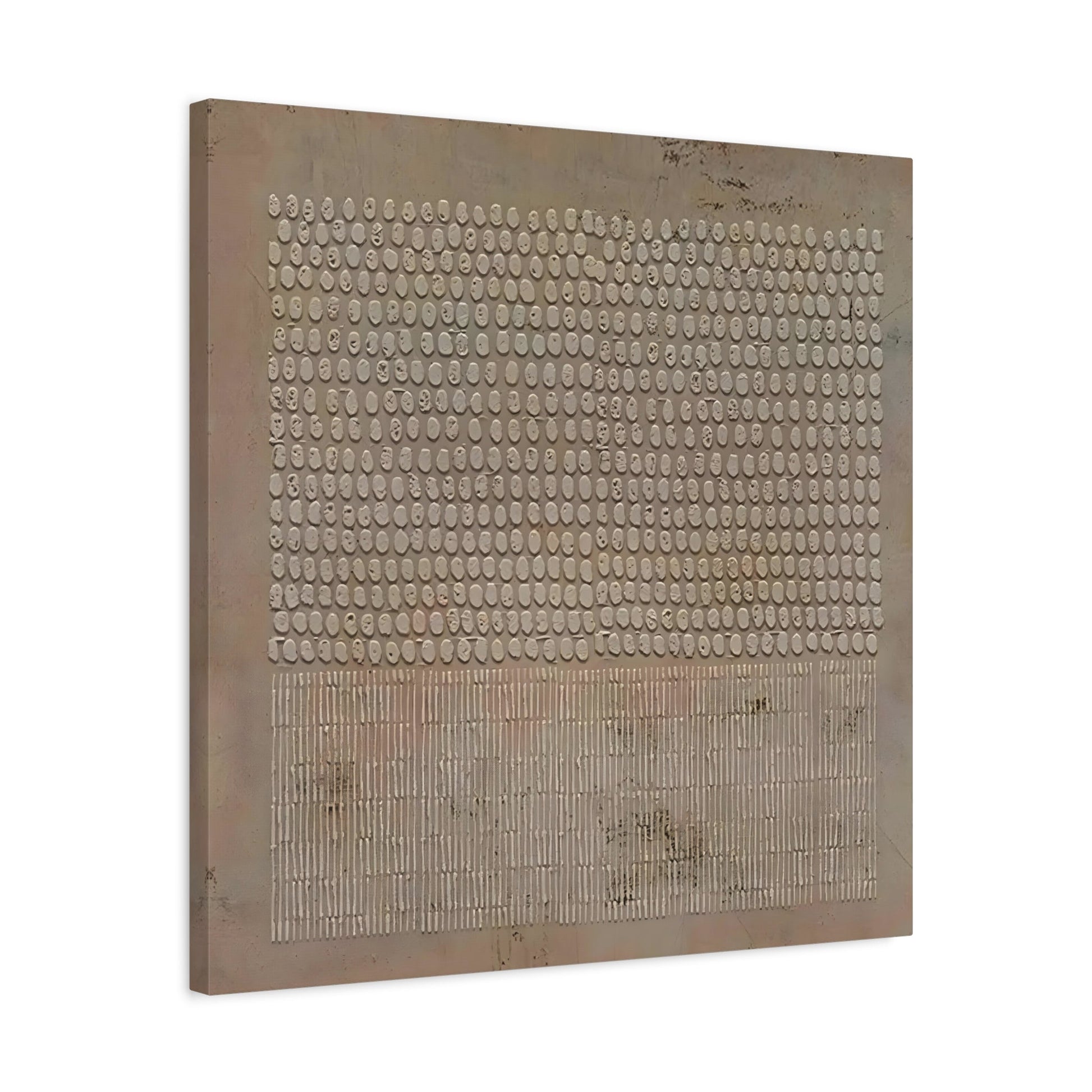 Wabi - Sabi Minimalist Brown Canvas Print - Abstract Brown Bohemian Wall Art - YesArtYes