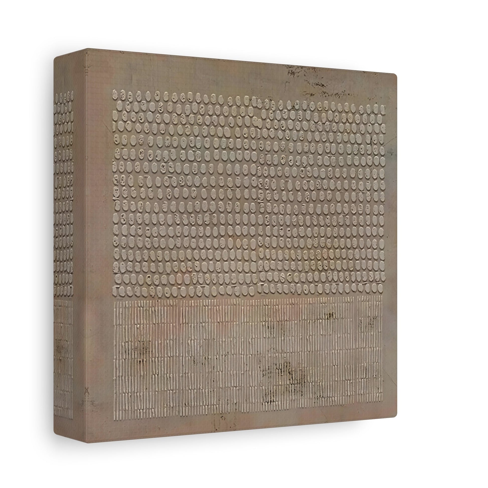 Wabi - Sabi Minimalist Brown Canvas Print - Abstract Brown Bohemian Wall Art - YesArtYes