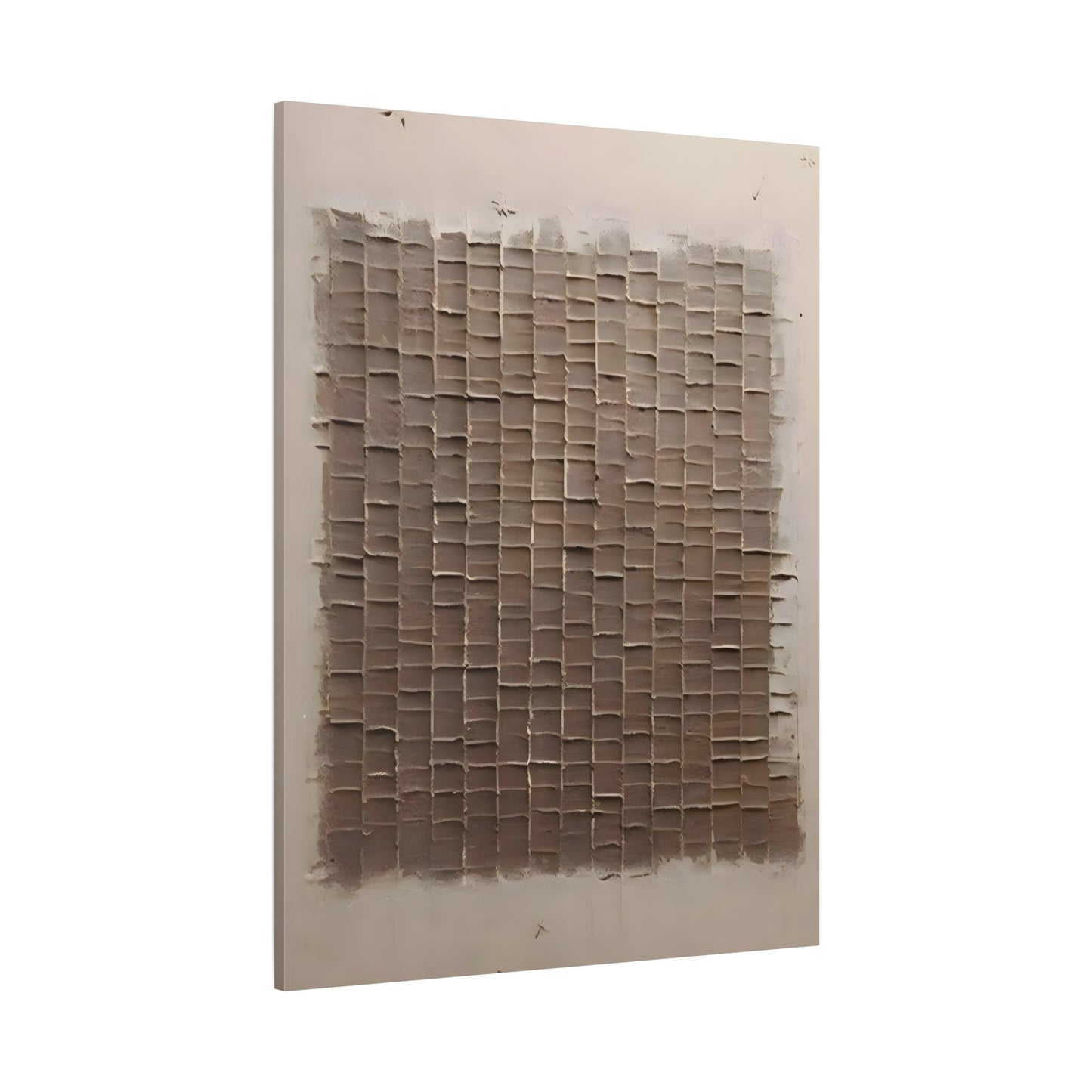 Wabi - Sabi Minimalist Canvas Print - Brown abstract 3d texture Earth Tone Wall Art - YesArtYes