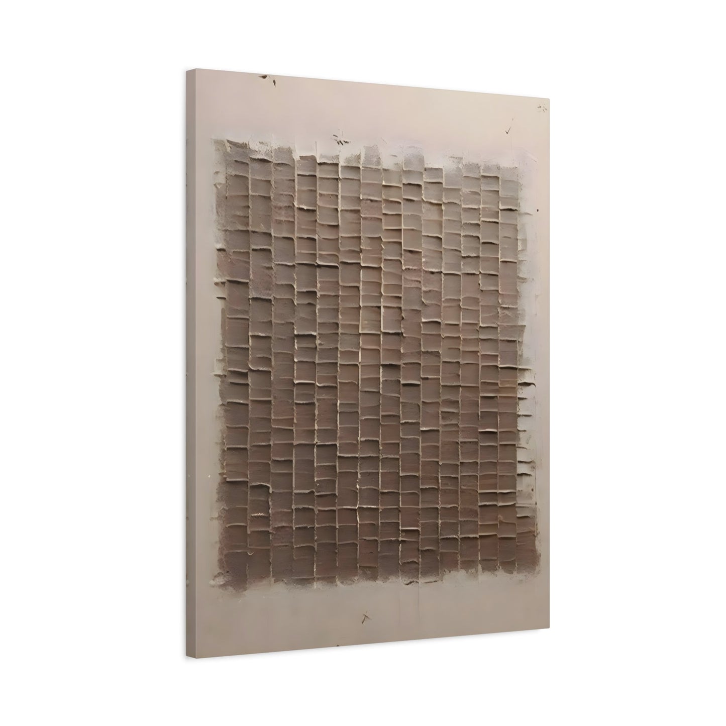 Wabi - Sabi Minimalist Canvas Print - Brown abstract 3d texture Earth Tone Wall Art - YesArtYes