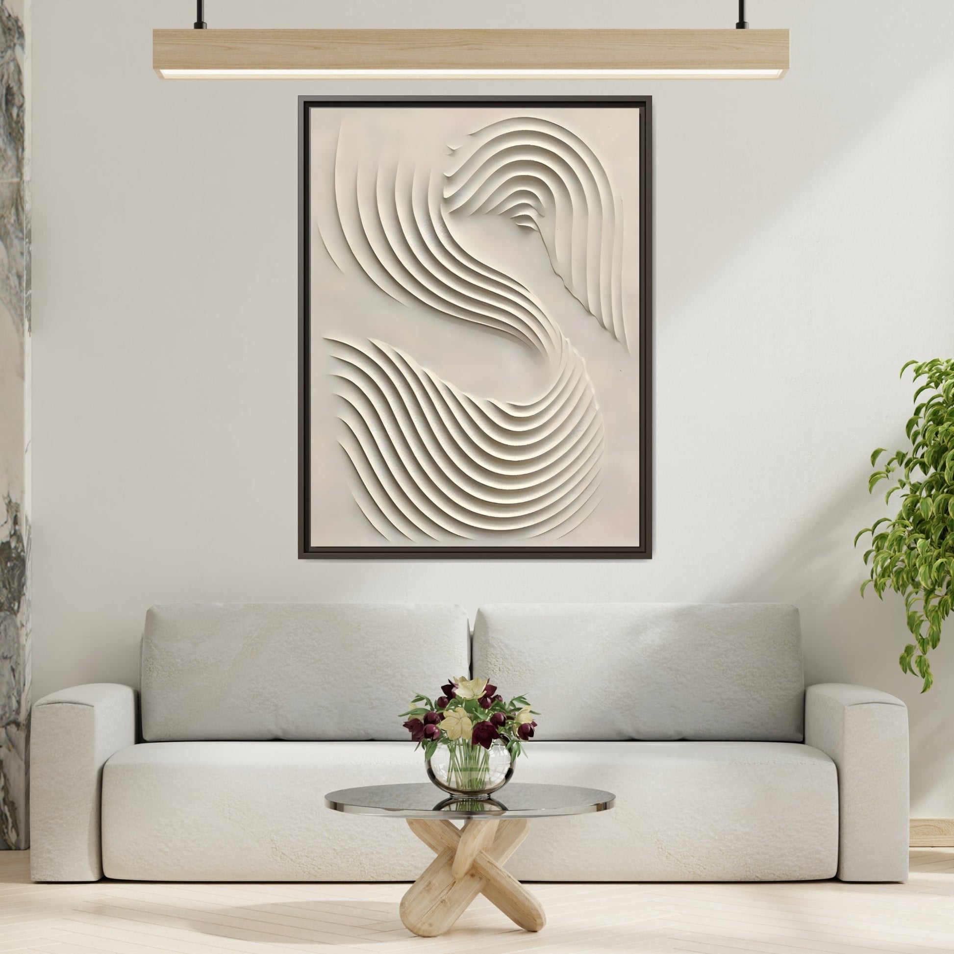 Wabi - Sabi Motion Modern Canvas Print - Minimalist Home Office Artwork - YesArtYes