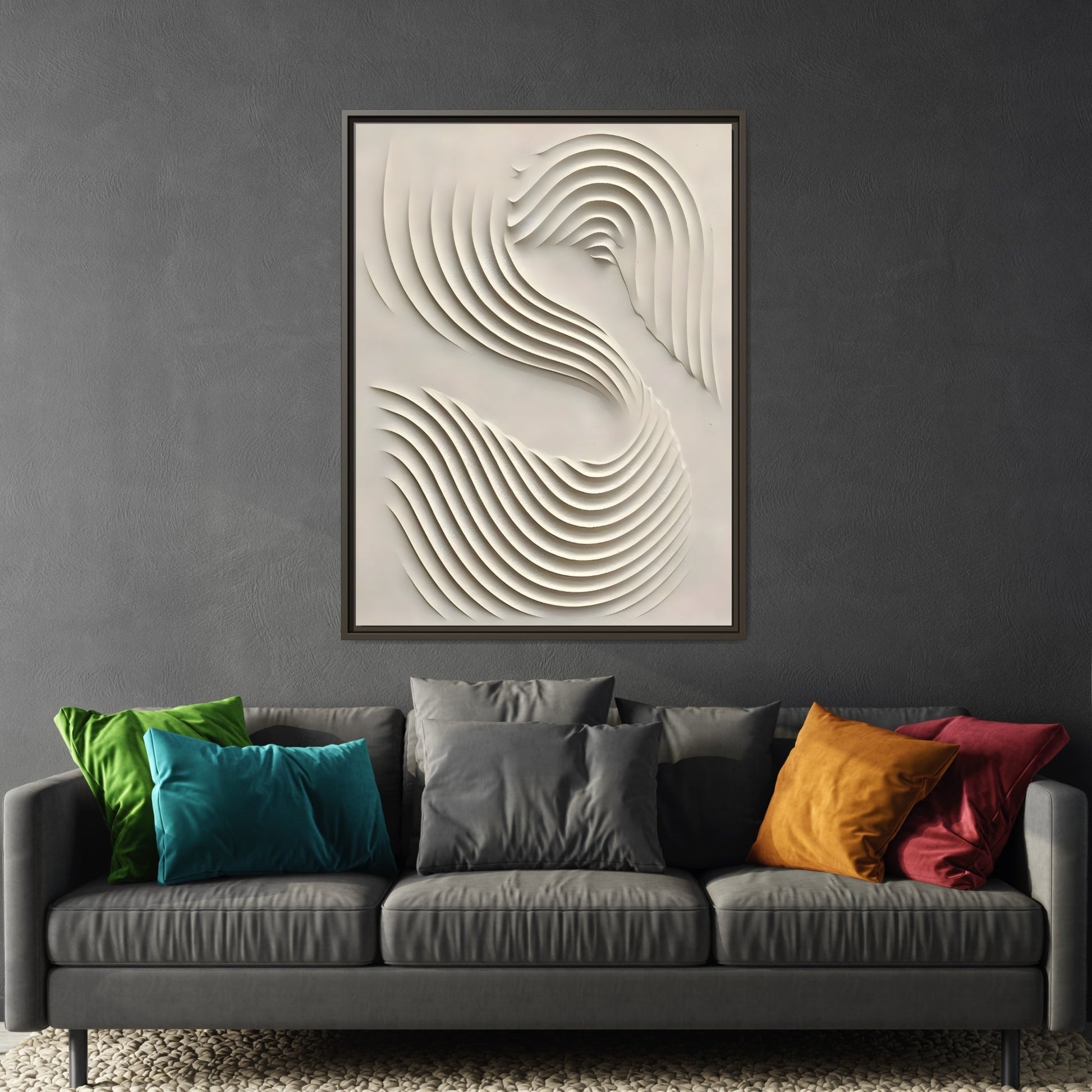 Wabi - Sabi Motion Modern Canvas Print - Minimalist Home Office Artwork - YesArtYes