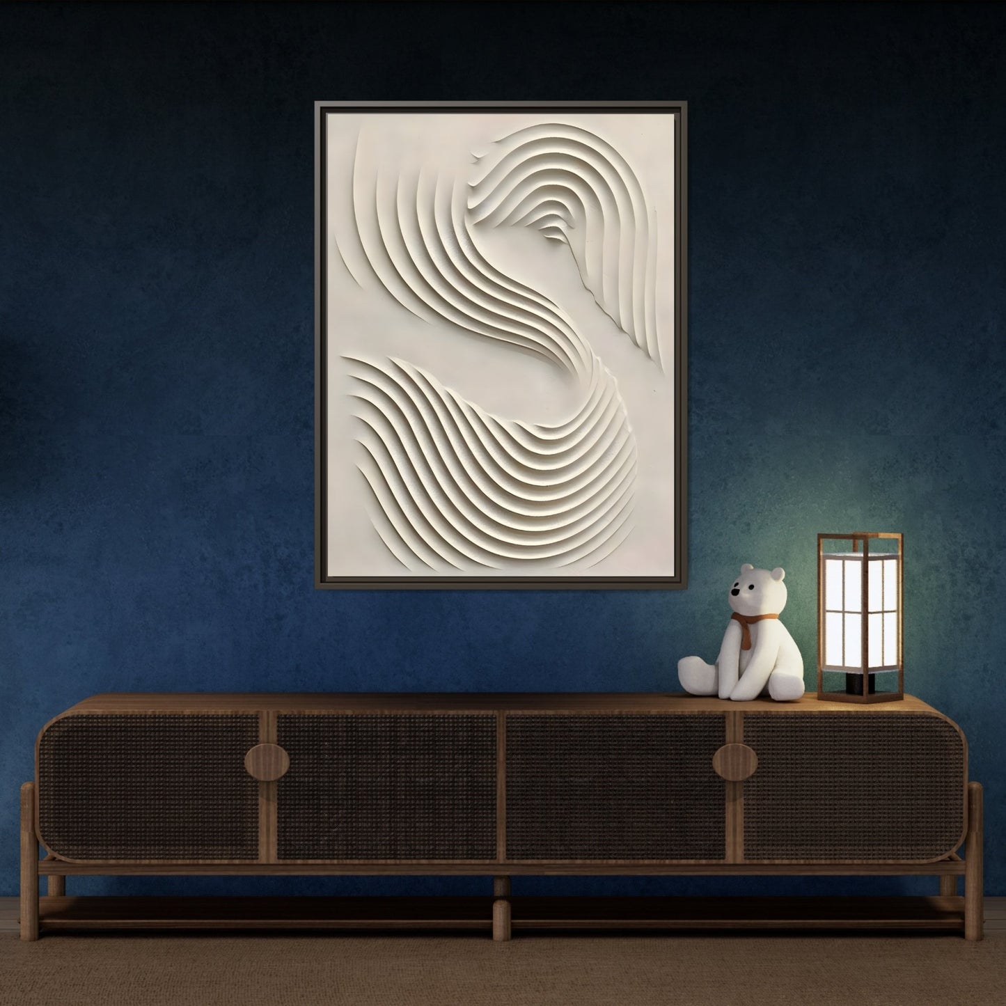 Wabi - Sabi Motion Modern Canvas Print - Minimalist Home Office Artwork - YesArtYes