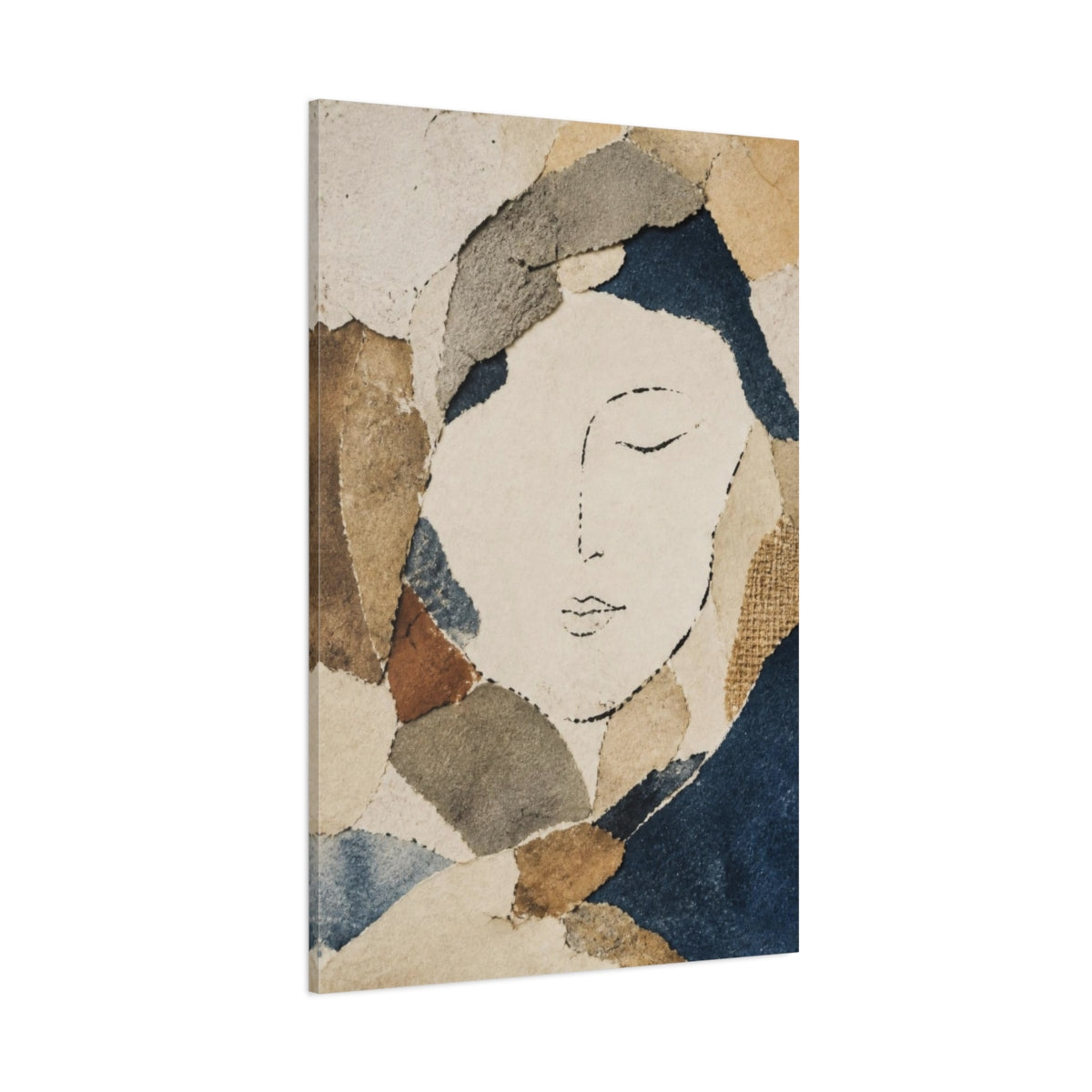 Side Mockup 1. Wabi Sabi Paper Face shown as canvas print