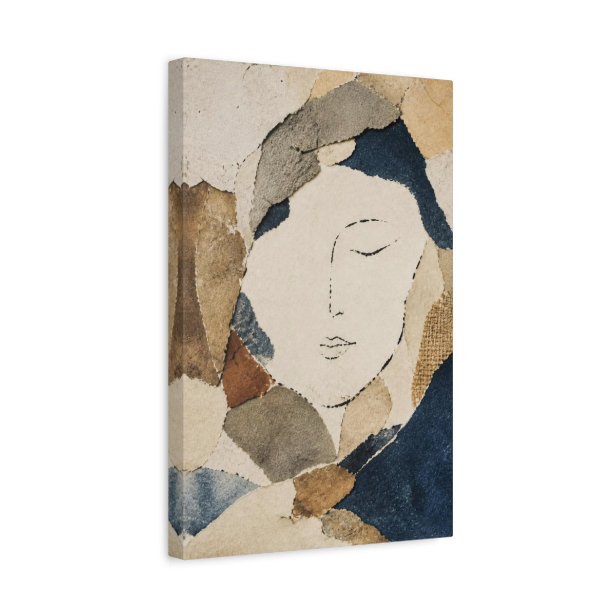 Side Mockup 4. Wabi Sabi Paper Face shown as canvas print