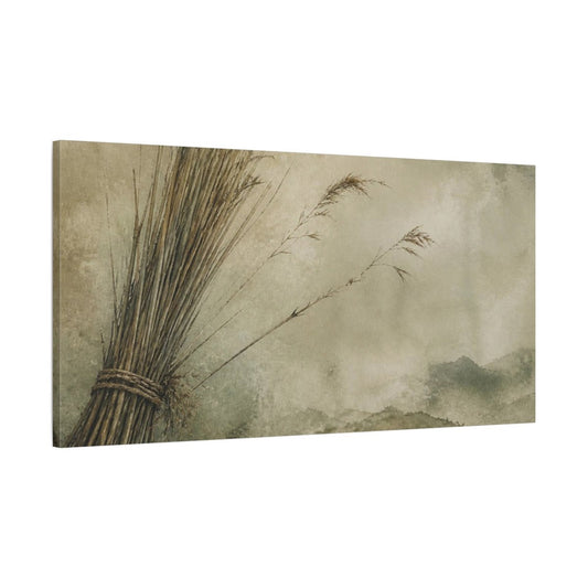 Wabi Sabi Reed Bundle Canvas Print Wall Art – Living Room Decor, Above Couch - YesArtYes