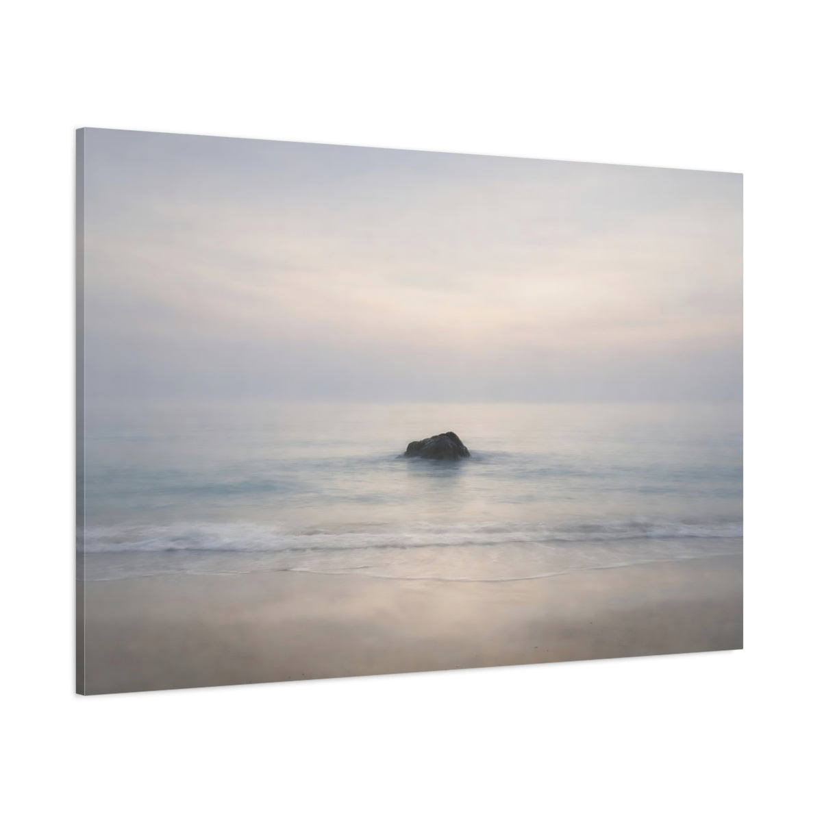 Wabi Sabi Seascape Beach shown as stretched canvas wall art