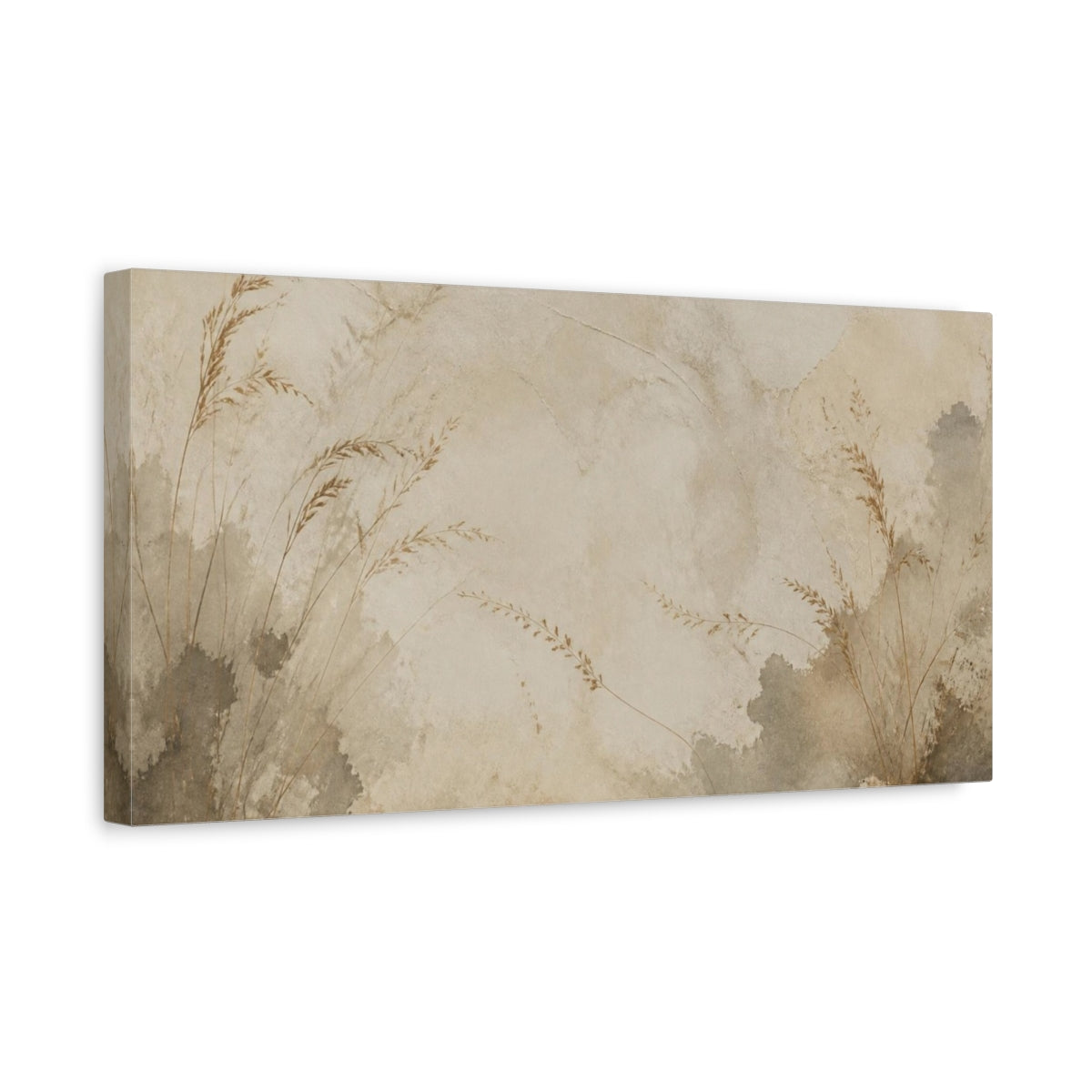 Side Mockup 3. Wabi Sabi Wheat Stems shown as canvas print