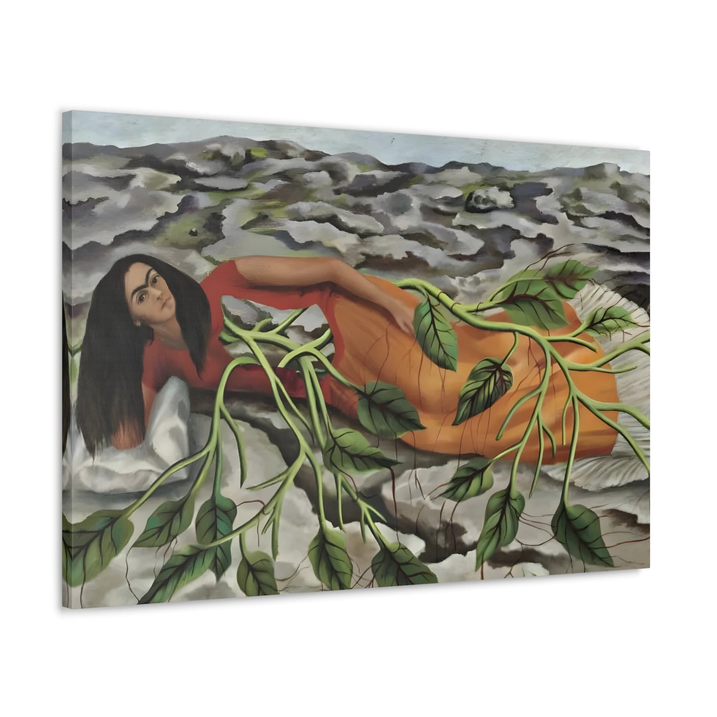 Wall Art Canvas Kahlo Print - Roots Painting Reproduction