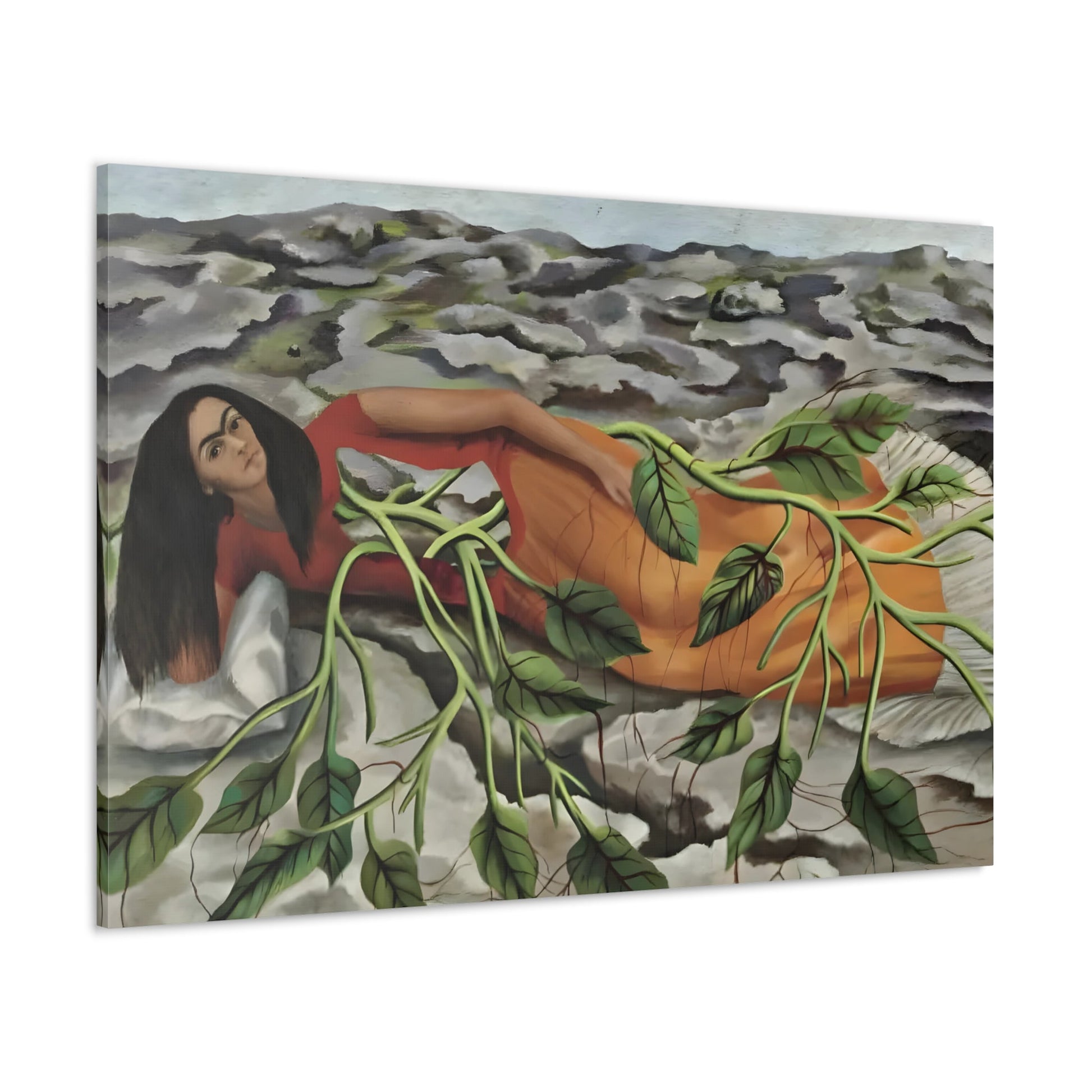 Wall Art Canvas Kahlo Print - Roots Painting Reproduction