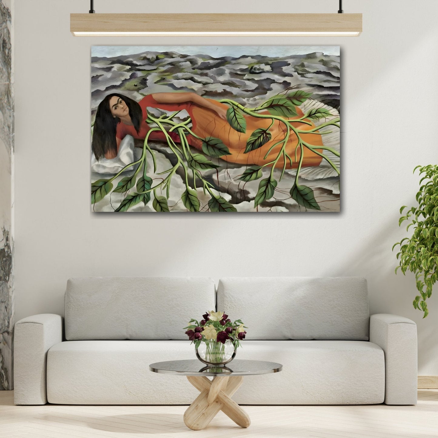 Wall Art Canvas Kahlo Print - Roots Painting Reproduction