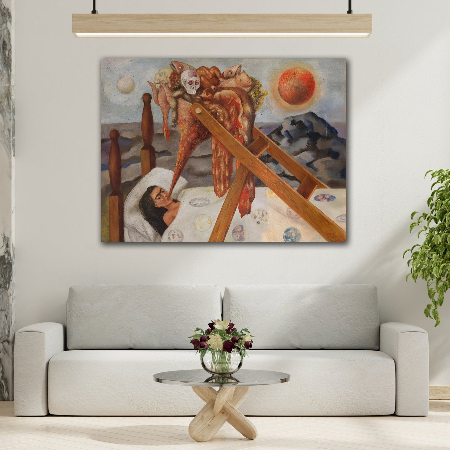 Wall Art Canvas Print - Without Hope Painting Frida Kahlo