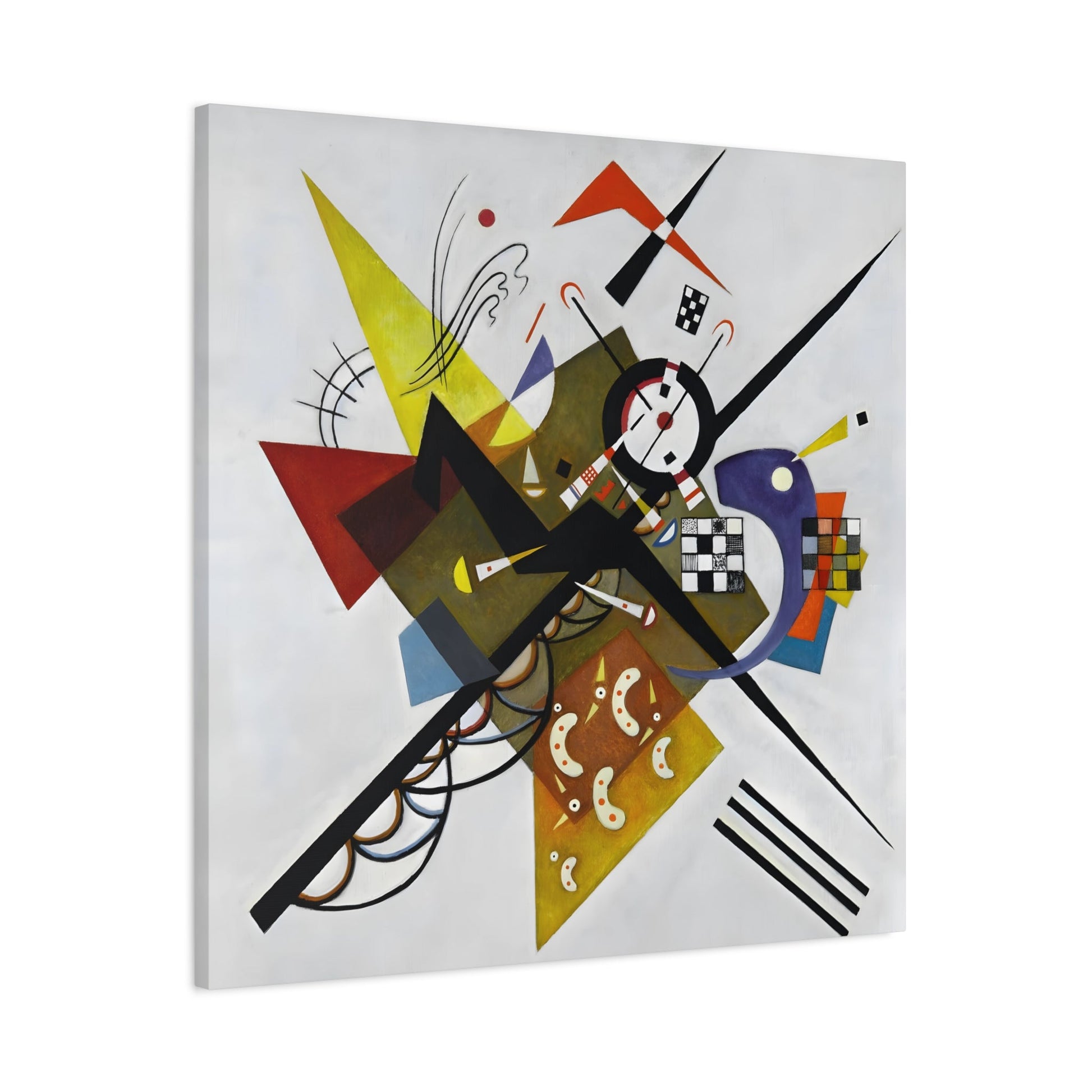 Wassily Kandinsky On White II - Square Canvas Wall Art Print