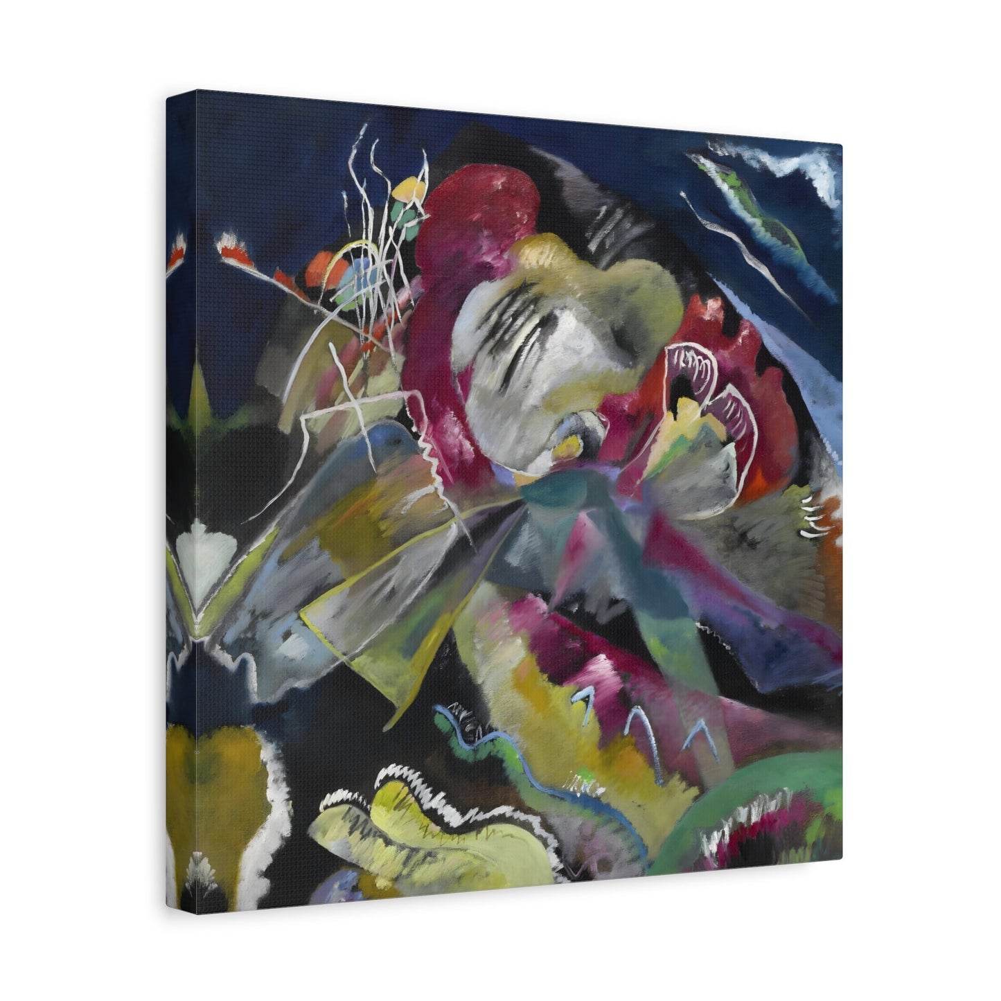 Wassily Kandinsky Painting with White Lines - Canvas Wall Art Print