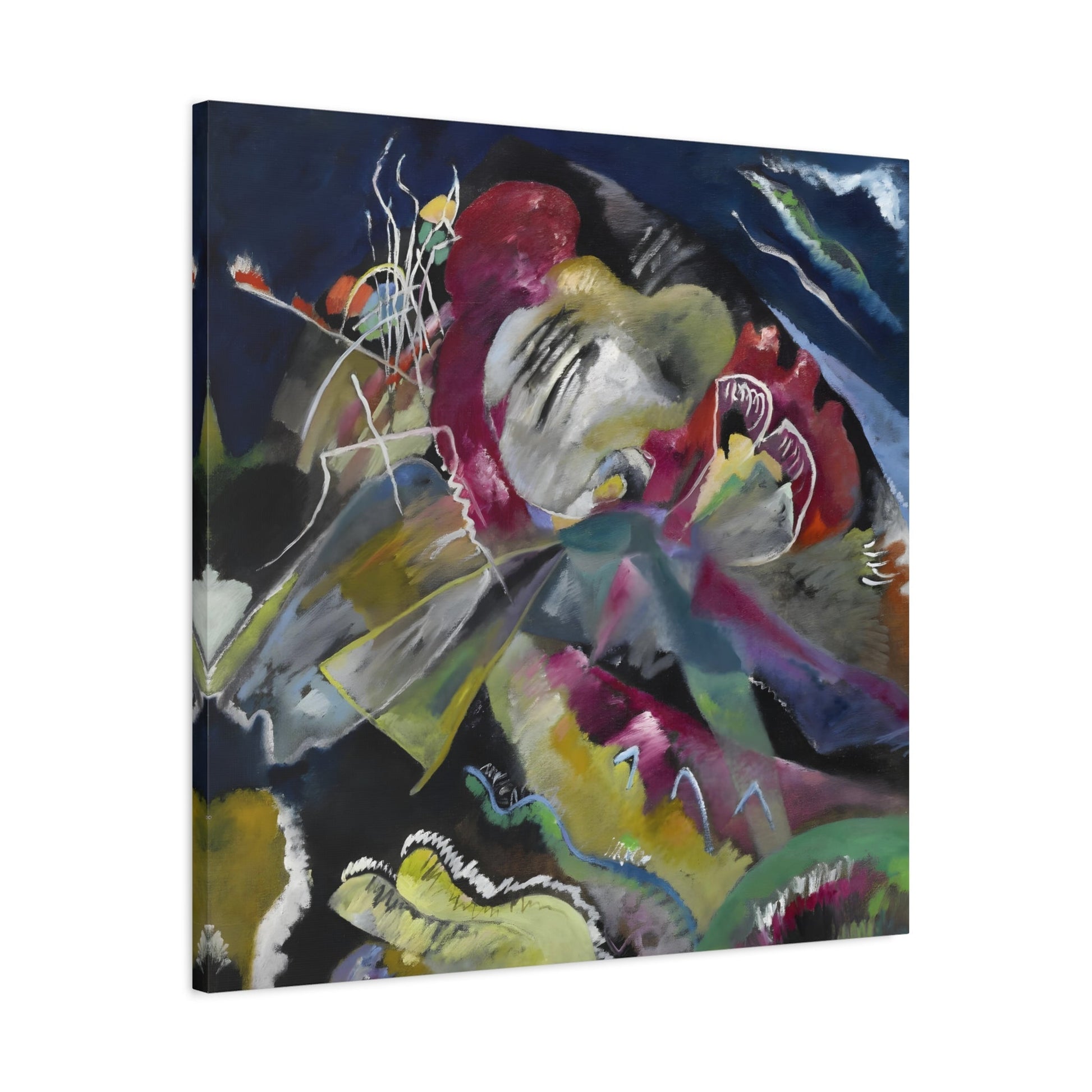 Wassily Kandinsky Painting with White Lines - Canvas Wall Art Print