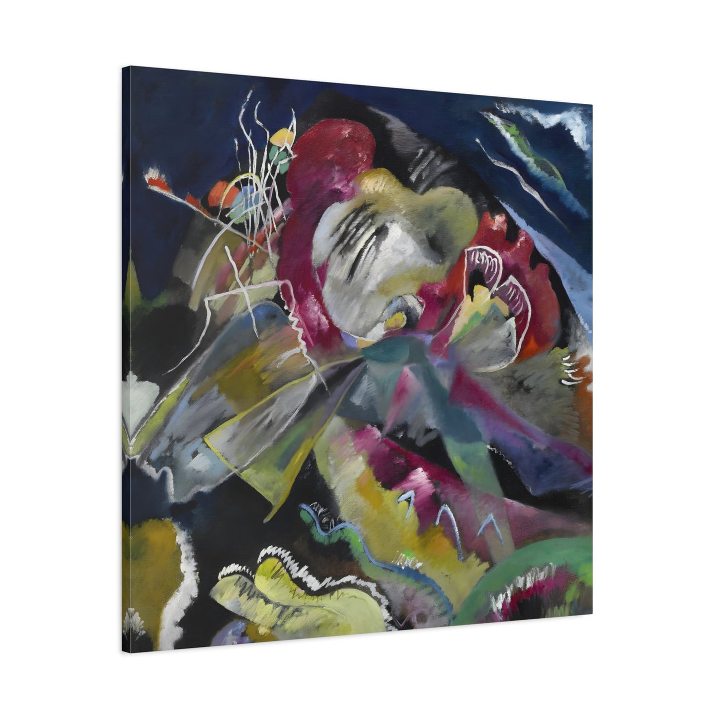 Wassily Kandinsky Painting with White Lines - Canvas Wall Art Print