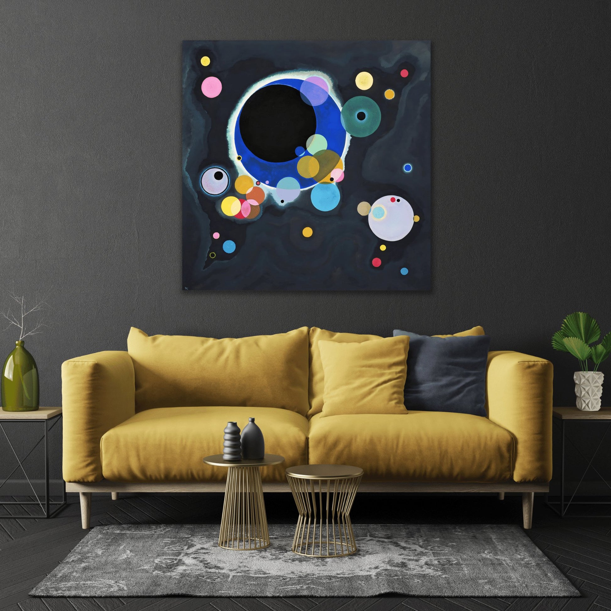 Wassily Kandinsky Several Circles - Canvas Wall Art Print Reproduction