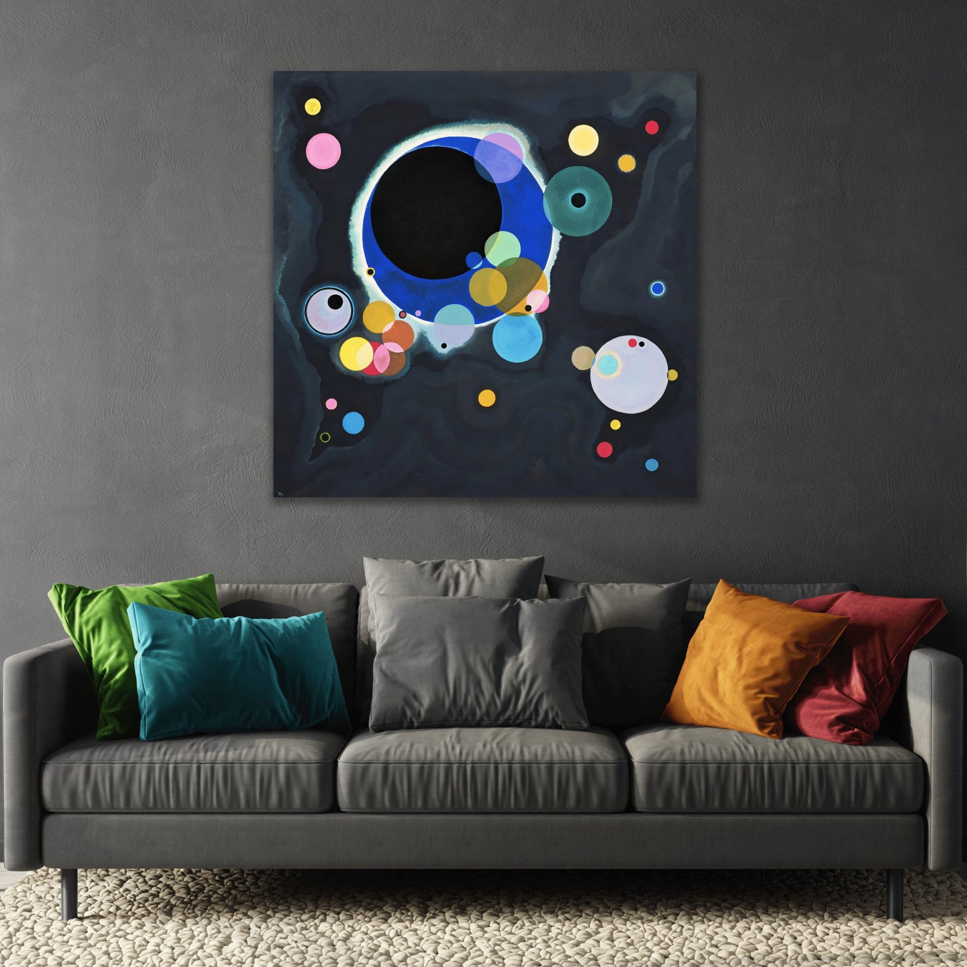 Wassily Kandinsky Several Circles - Canvas Wall Art Print Reproduction