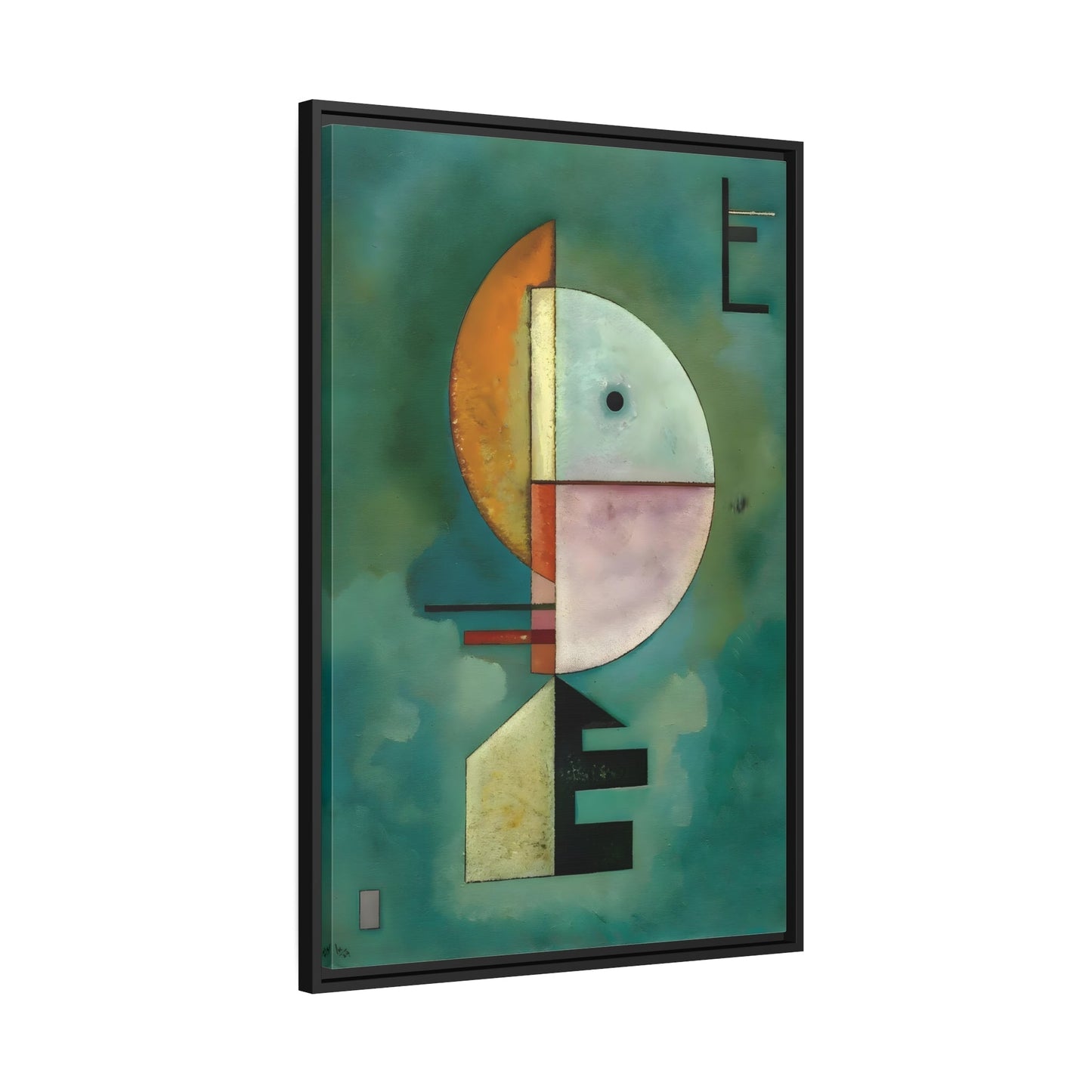 Wassily Kandinsky Upward - Framed Canvas Print in Black Pinewood Frame