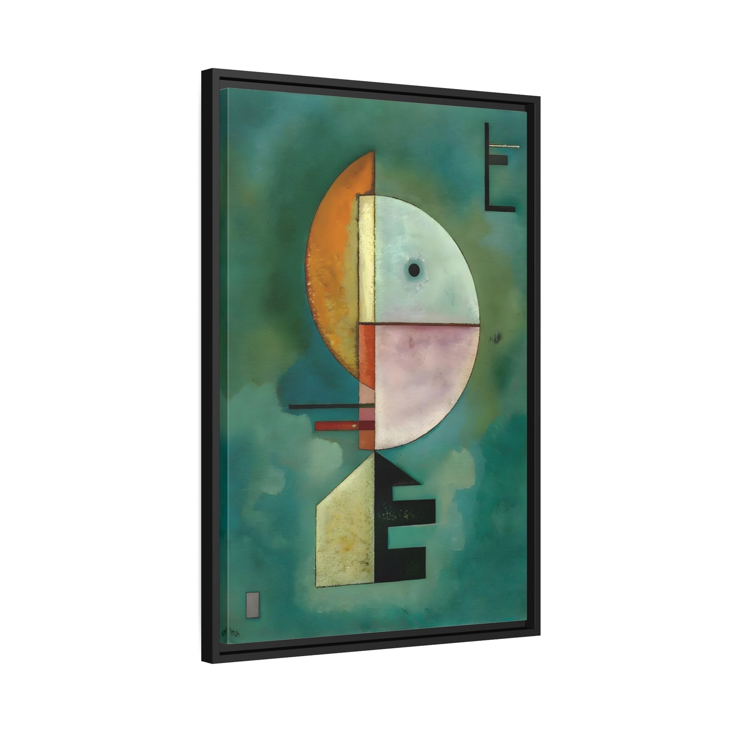 Wassily Kandinsky Upward - Framed Canvas Print in Black Pinewood Frame