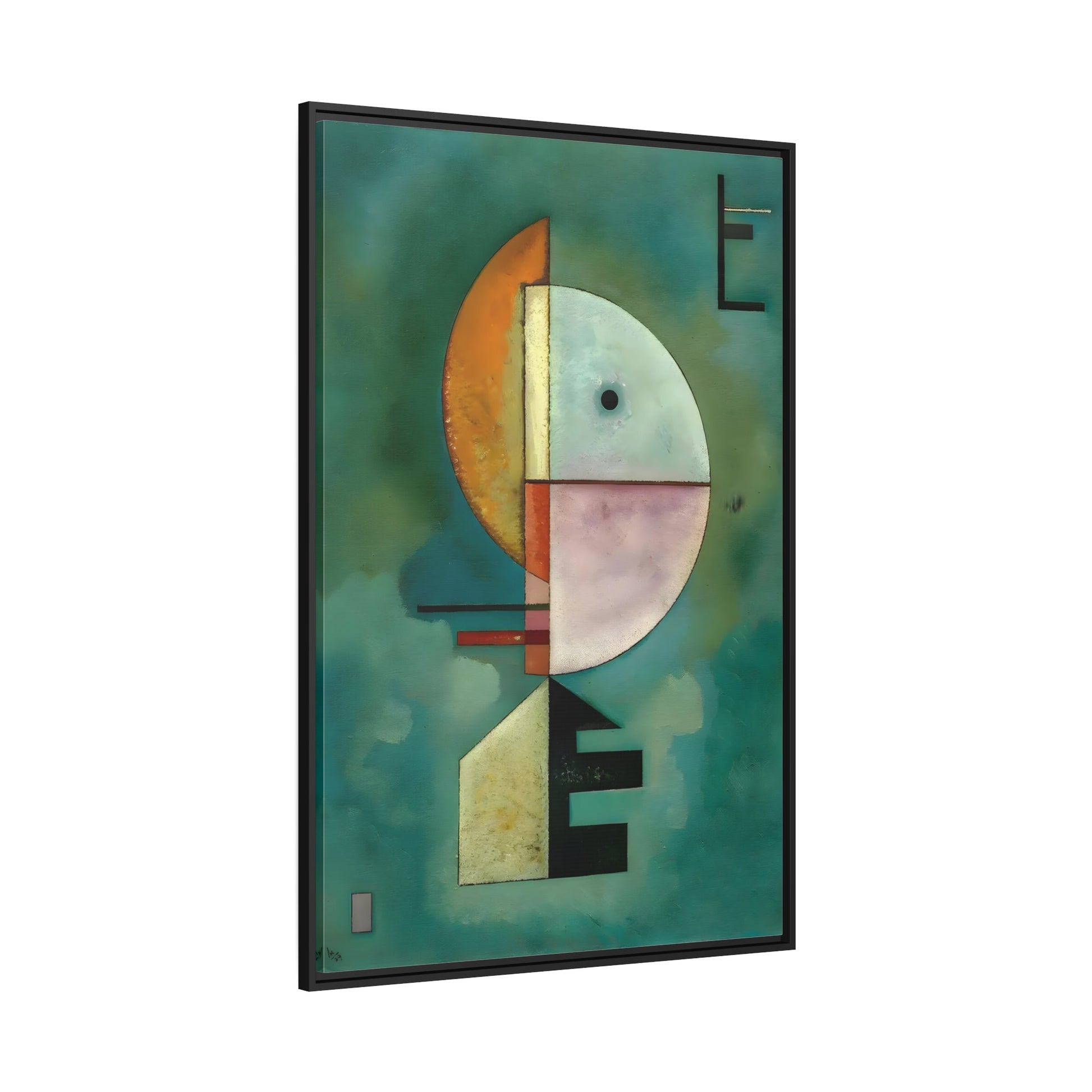 Wassily Kandinsky Upward - Framed Canvas Print in Black Pinewood Frame