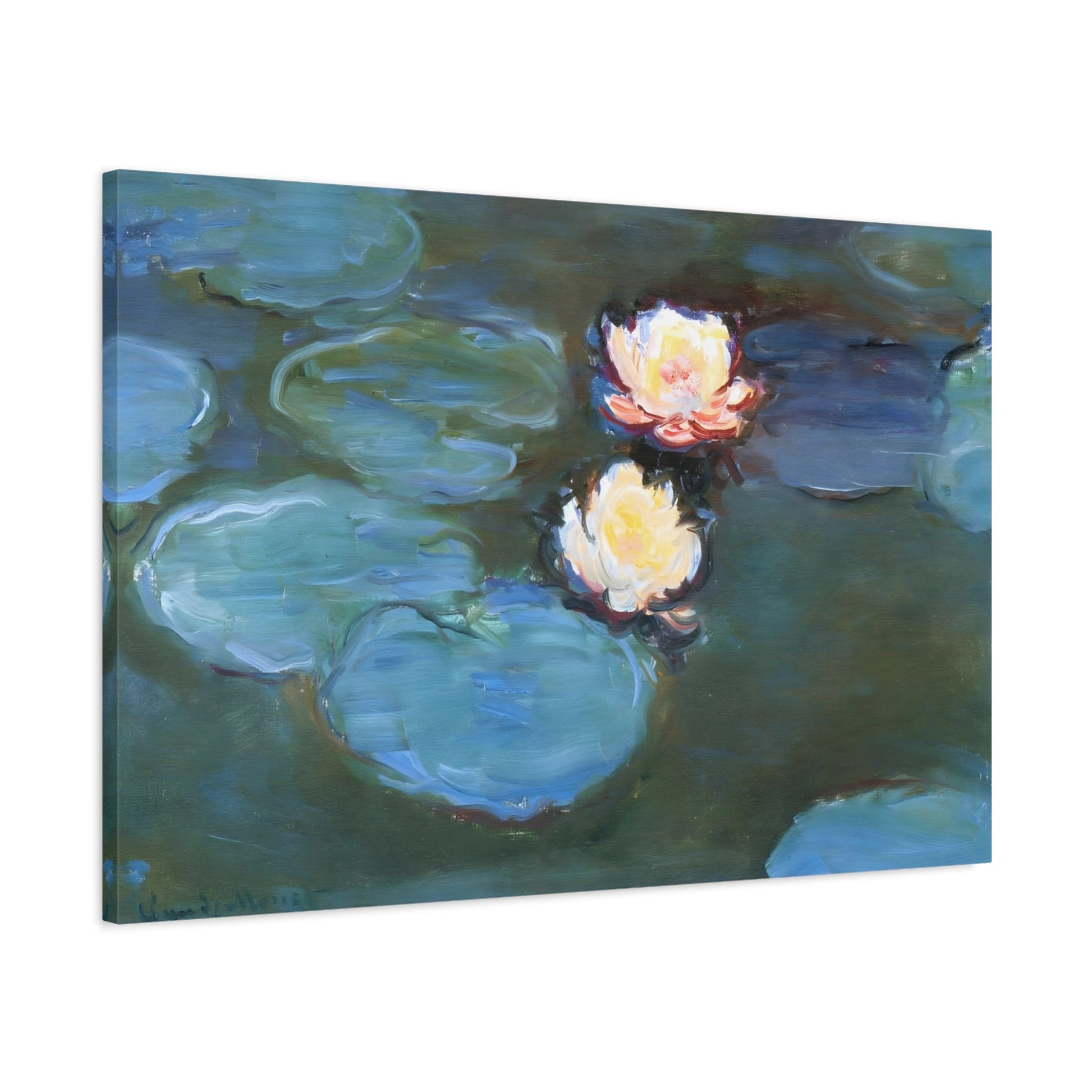 Water Lilies Canvas Print - Colorful Flowers Monet Wall Art