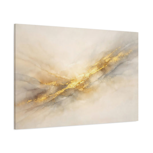 Watercolor Gold Abstract shown as stretched canvas wall art