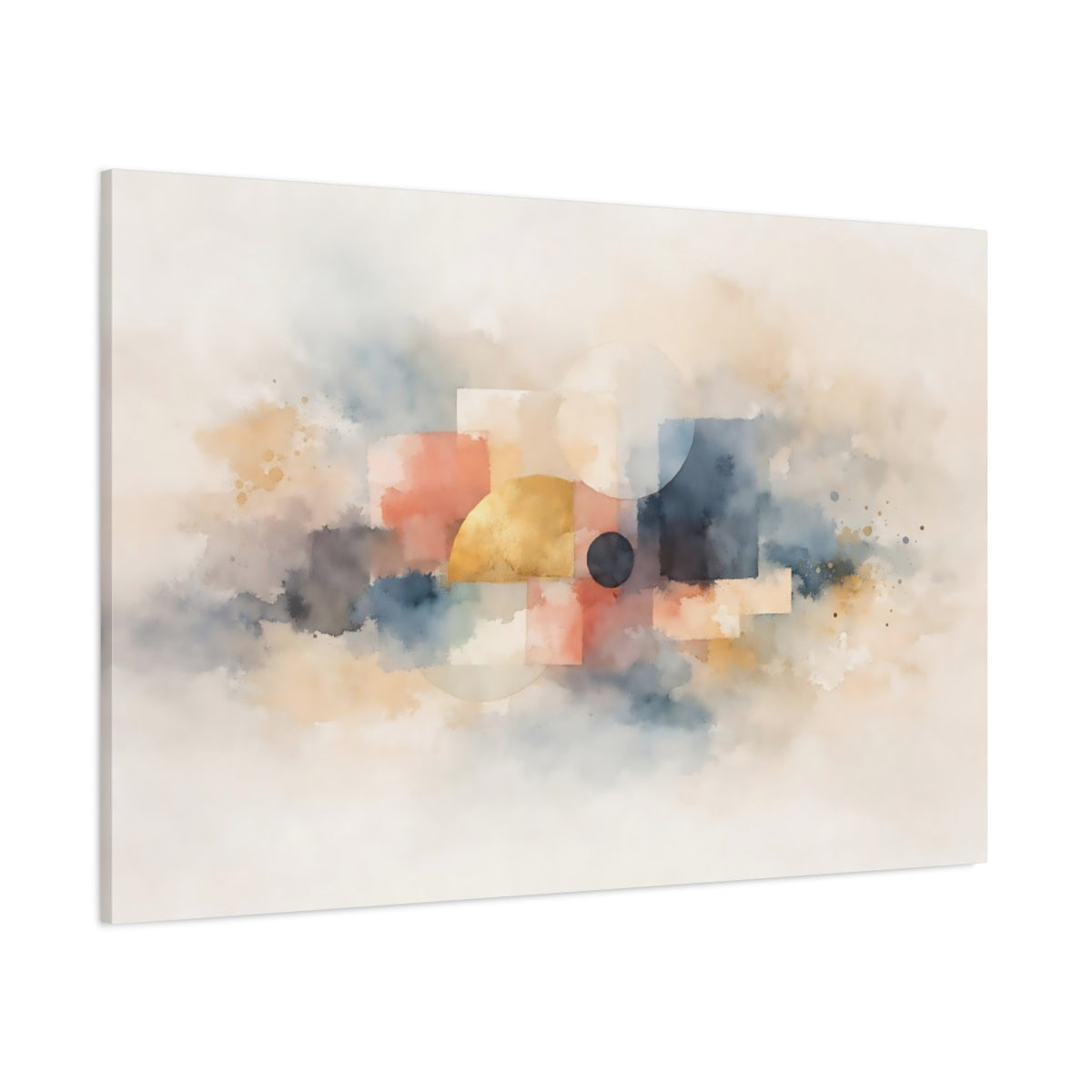 Watercolor Modern Abstract shown as stretched canvas wall art