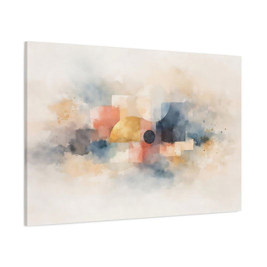 Watercolor Modern Abstract shown as stretched canvas wall art